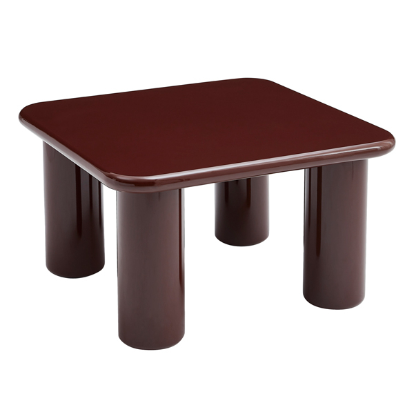 ΤΡΑΠΕΖΙ ΣΑΛΟΝΙΟΥ SOLNA HM18453.06 MDF ΣΕ GLOSSY ΚΟΚΚΙΝΟ 80x80x45Υεκ 1