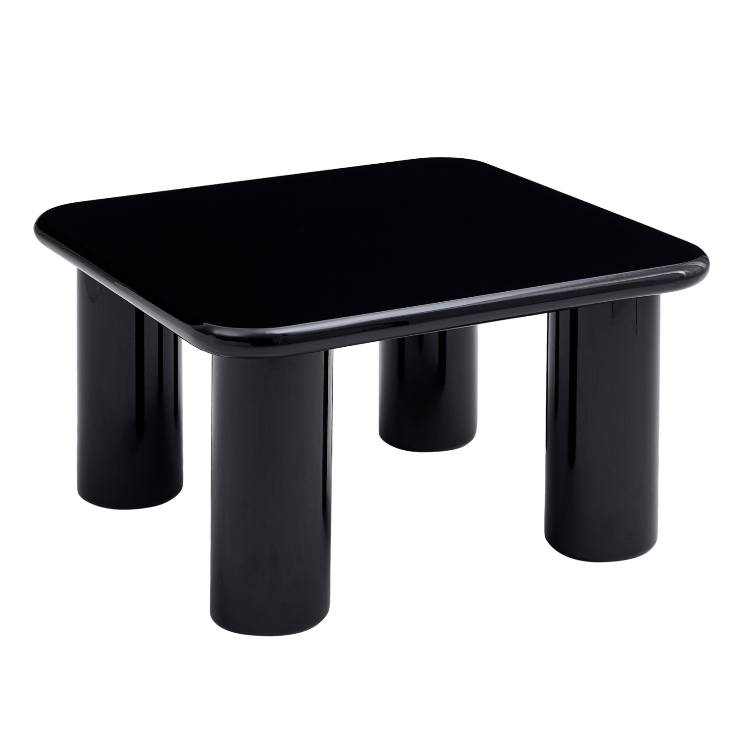 ΤΡΑΠΕΖΙ ΣΑΛΟΝΙΟΥ SOLNA HM18453.02 MDF ΣΕ GLOSSY ΜΑΥΡΟ 80x80x45Υεκ 1