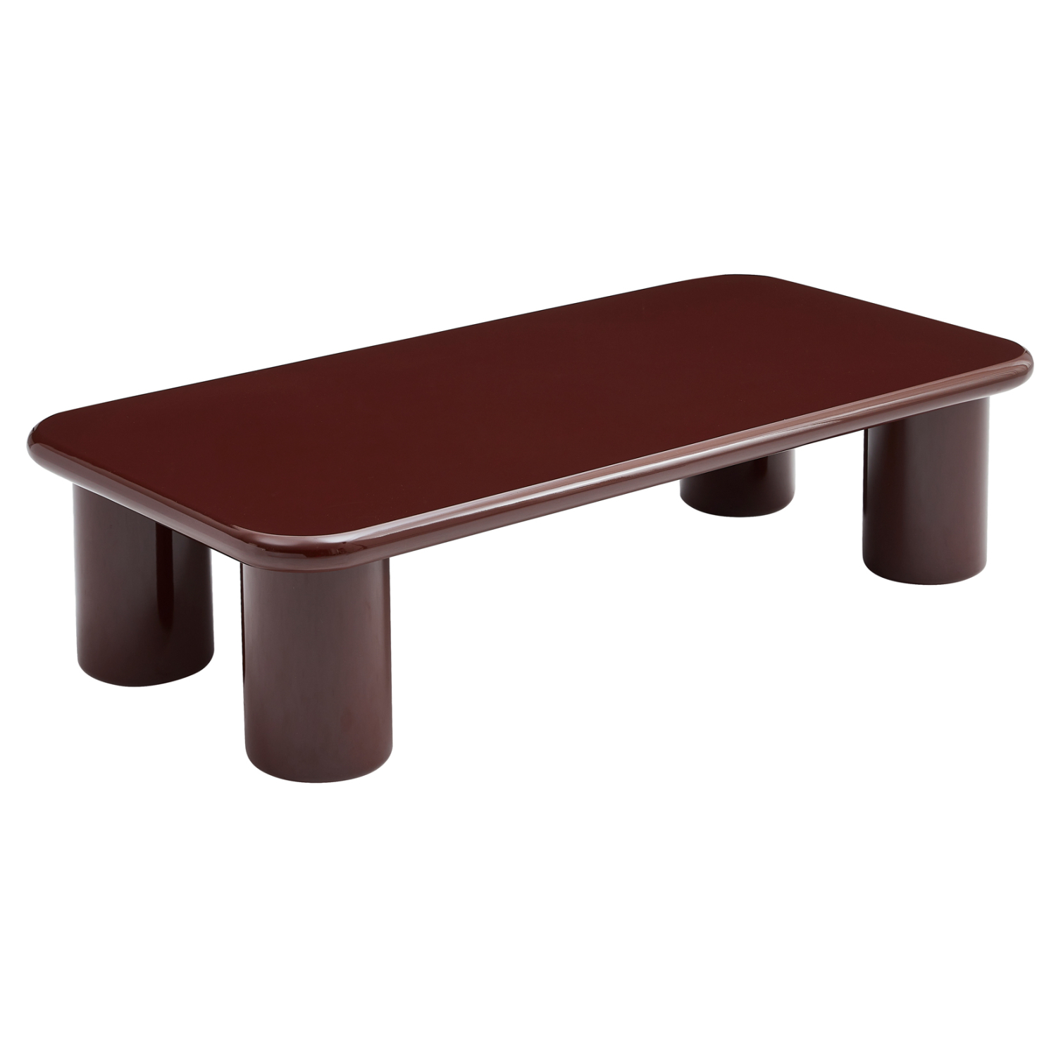ΤΡΑΠΕΖΙ ΣΑΛΟΝΙΟΥ SOLNA HM18454.06 MDF ΣΕ GLOSSY ΚΟΚΚΙΝΟ ΒΟΥΡΓΟΥΝΔΙΑΣ 120x60x31Υεκ 1