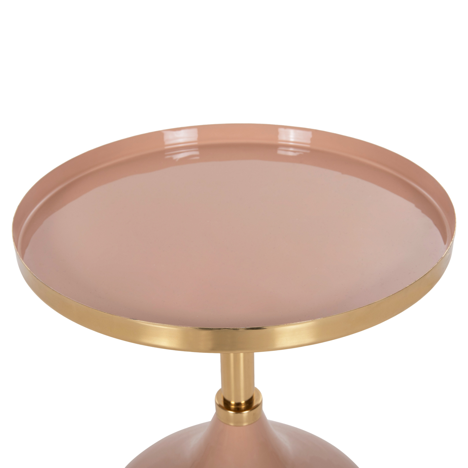 ΤΡΑΠΕΖΙ ΒΟΗΘΗΤΙΚΟ ΣΤΡΟΓΓΥΛΟ UTRI HM4384.10 ΜΕΤΑΛΛΟ ΣΕ ΣΟΜΟΝ-ΜΠΕΖ Φ35,5x44,5Υ εκ. 7