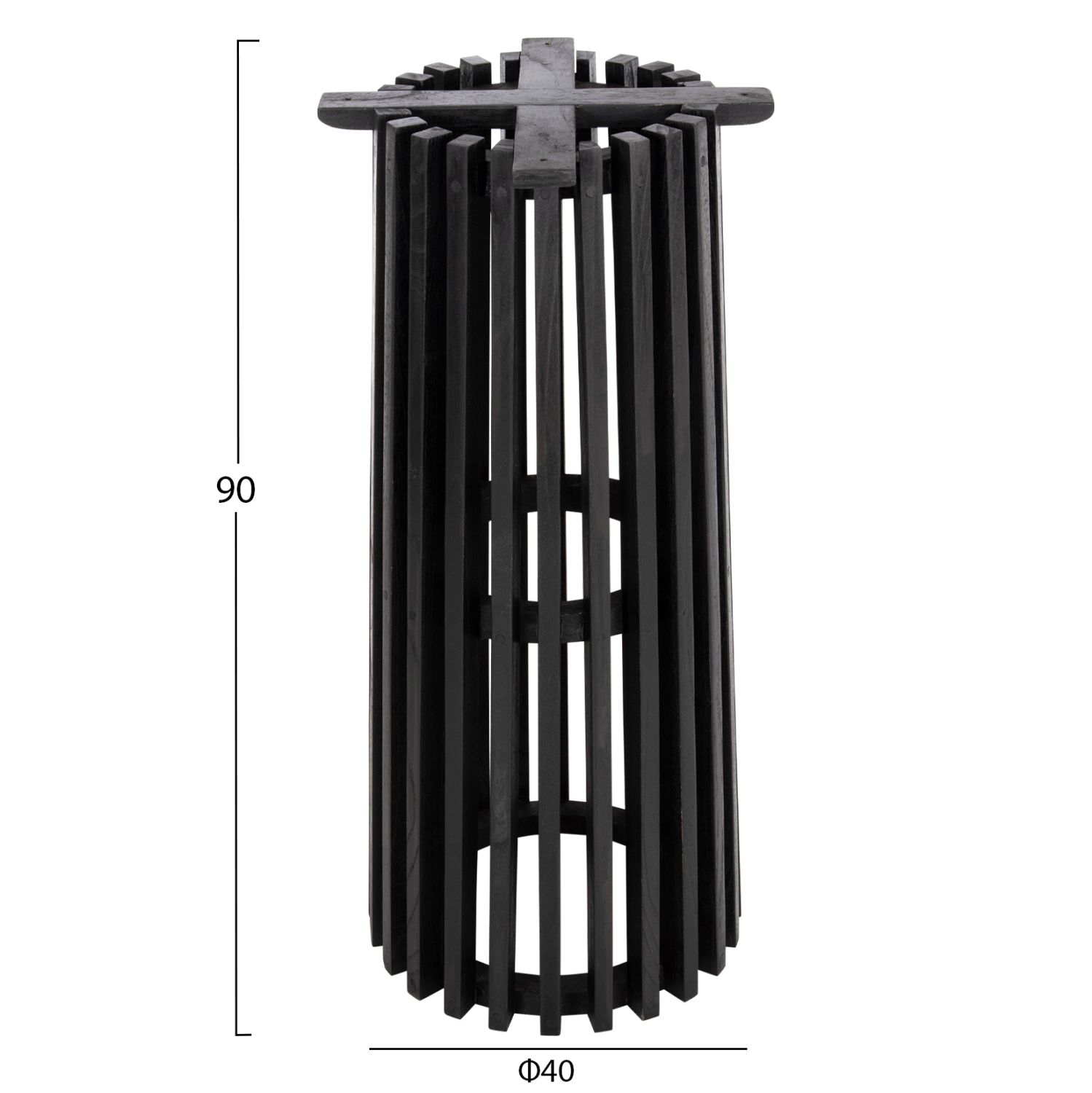 ΒΑΣΗ BAR STAND ΕΣΩΤ.ΧΩΡΟΥ ΜΕΣ.ΥΨΟΥΣ ΣΤΡΟΓΓΥΛΗ FRANTZ HM9857.12 MINDI ΞΥΛΟ ΣΕ ΜΑΥΡΟ Φ40x90Υεκ. 2