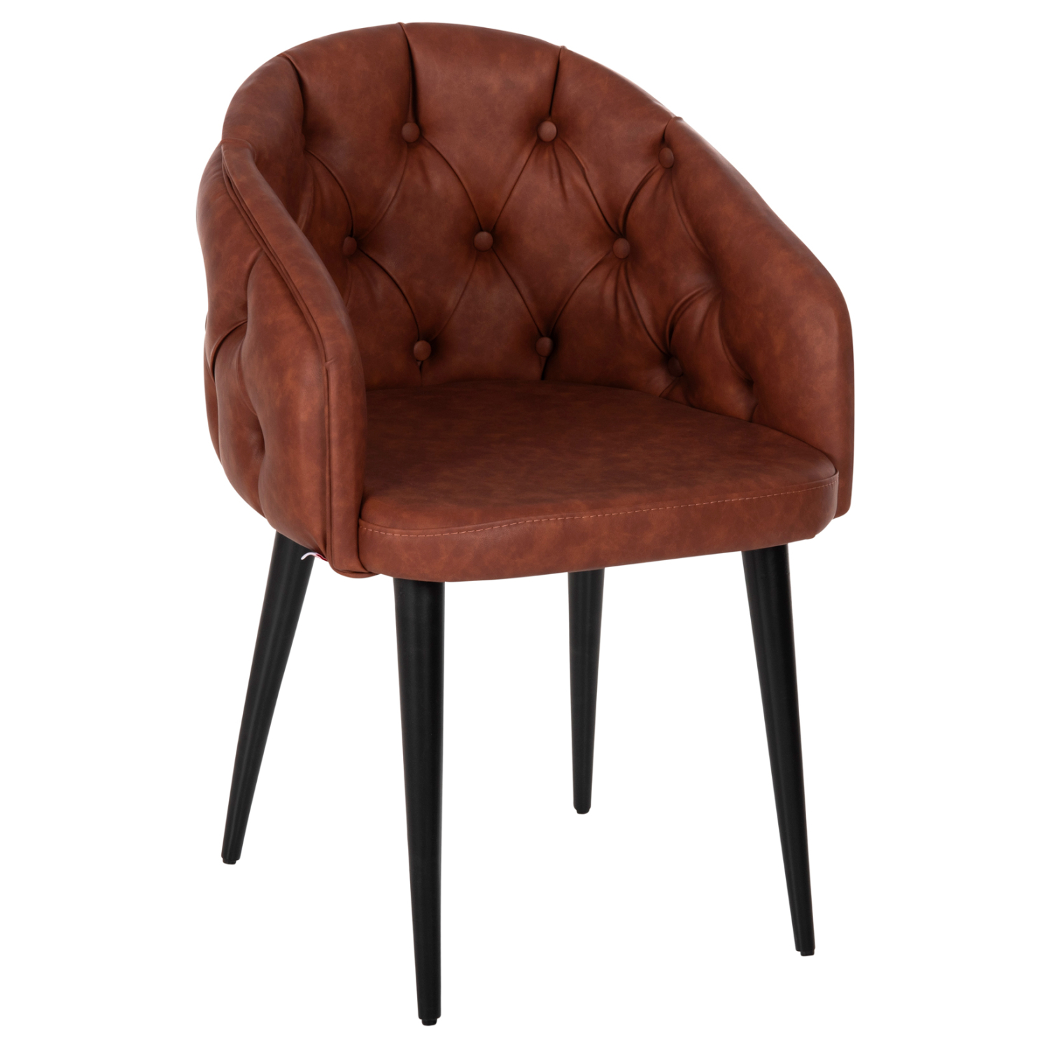 ΠΟΛΥΘΡΟΝΑ LORETTA HM9271.53 ΜΕ ΤΑΜΠΑ ΤΕΧΝΟΔΕΡΜΑ &amp; ΞΥΛΙΝΑ ΜΑΥΡΑ ΠΟΔΙΑ 53x60x82Υεκ. 1