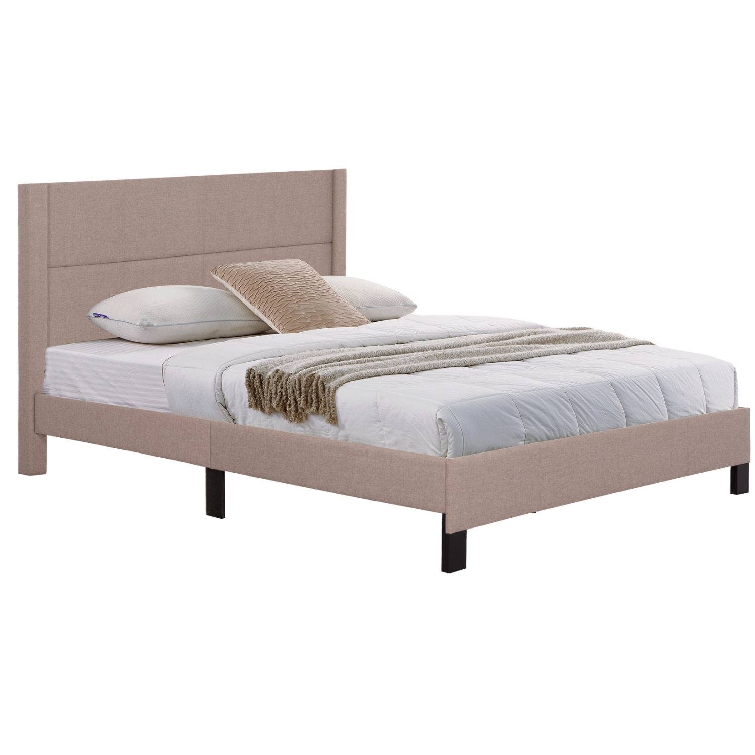 ΚΡΕΒΑΤΙ TRILLOP HM666.15 ΜΠΕΖ ΥΦΑΣΜΑ ΓΙΑ ΣΤΡΩΜΑ 160X200εκ. 1