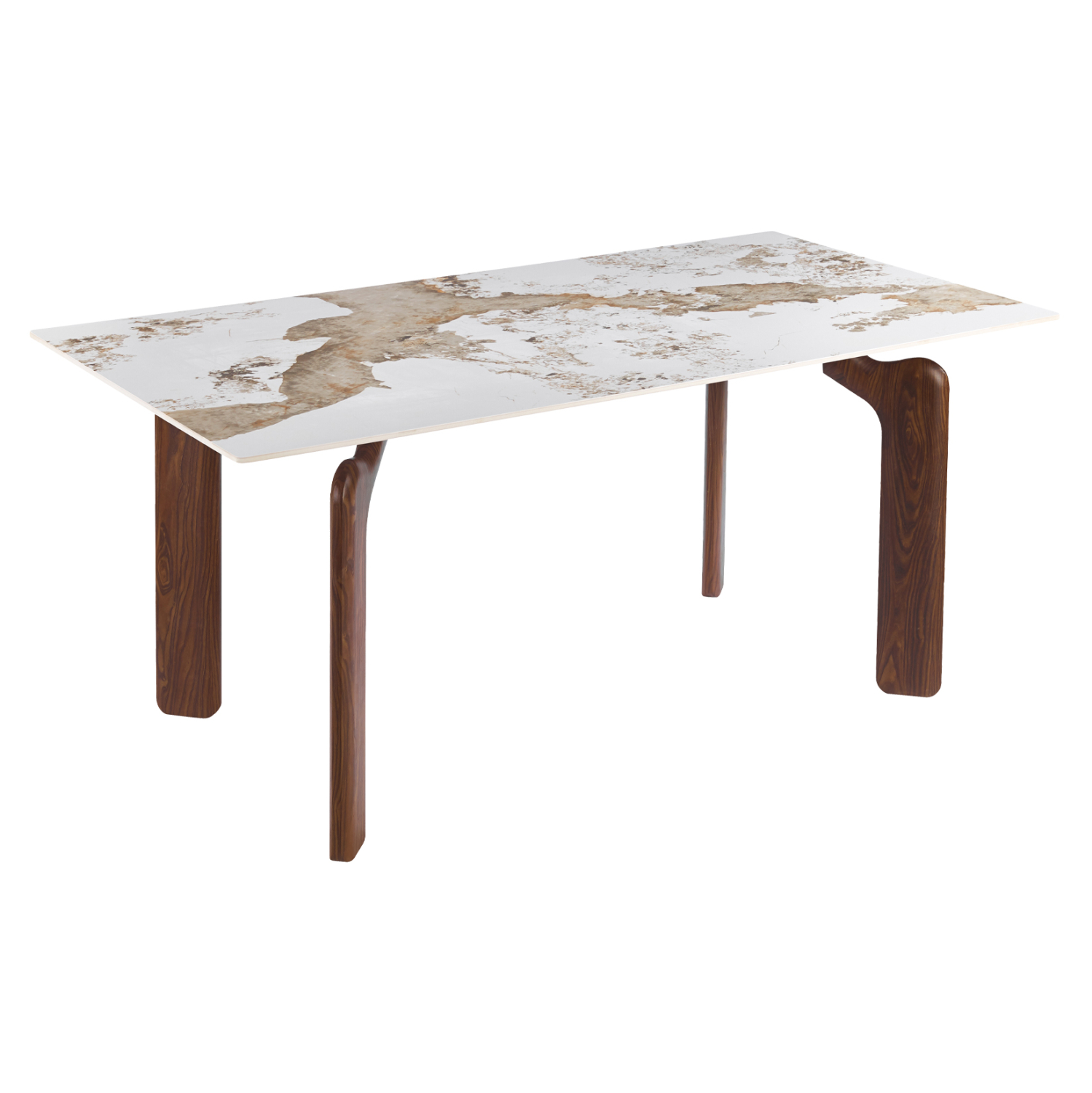 ΤΡΑΠΕΖΙ DALLE HM18479.01 MDF TOP ΟΨΗ ΜΑΡΜΑΡΟΥ-ΜΕΤΑΛ.ΠΟΔΙΑ ΚΑΡΥΔΙ 180x90x76Υεκ 1