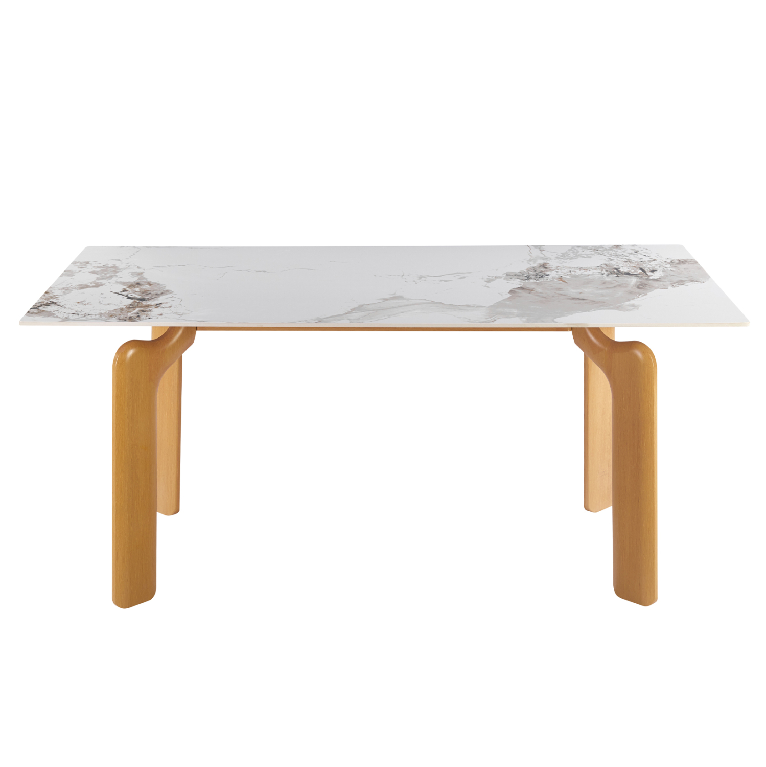 ΤΡΑΠΕΖΙ DALLE HM18479.02 MDF TOP ΟΨΗ ΜΑΡΜΑΡΟΥ-ΜΕΤΑΛ.ΠΟΔΙΑ OΨΗ ΦΥΣΙΚΟΥ ΞΥΛΟΥ 180x90x76Υεκ 3