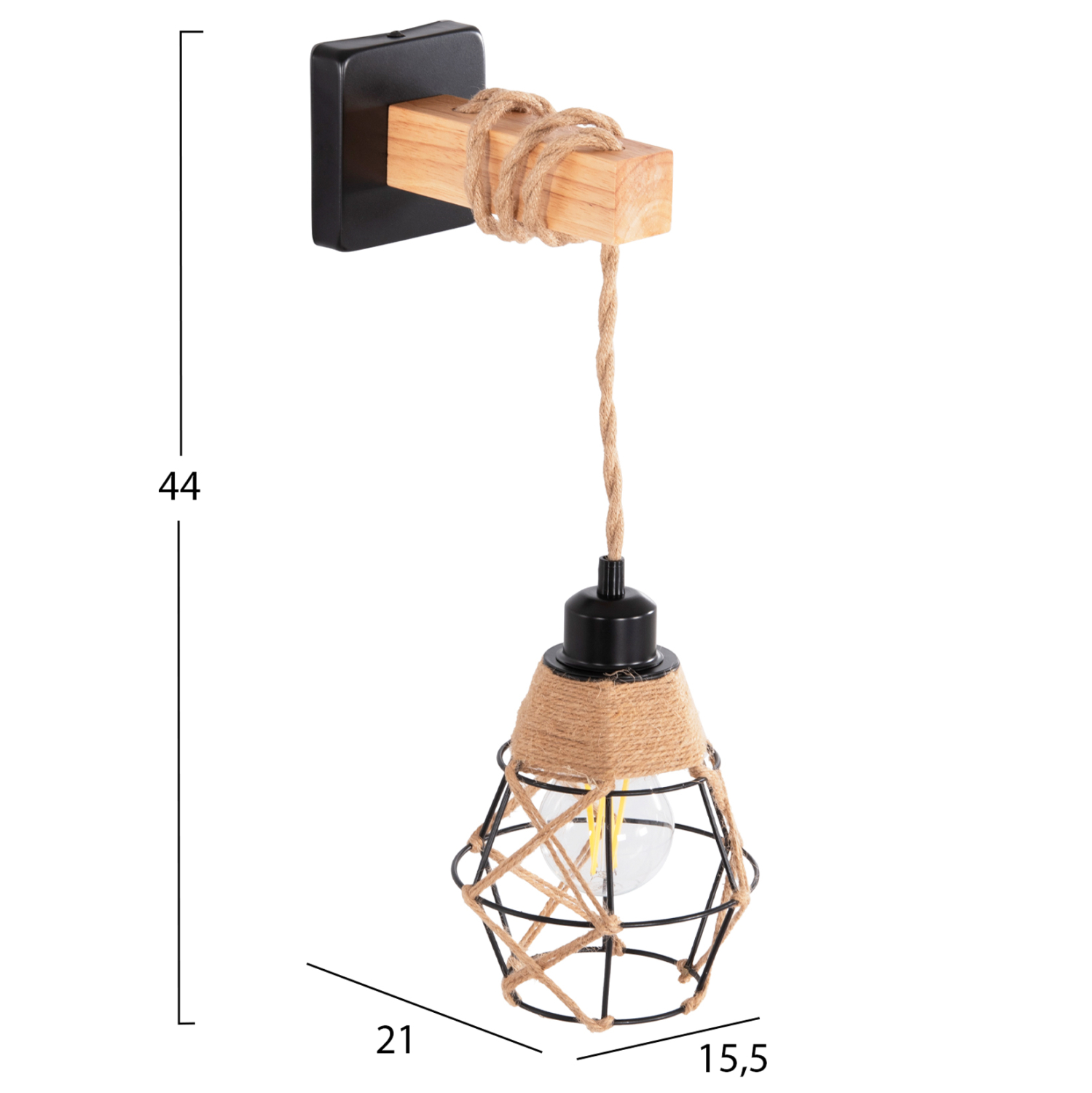 ΑΠΛΙΚΑ ΤΟΙΧΟΥ KINAN HM4466 ΜΕΤΑΛΛΟ-ΣΧΟΙΝΙ 15,5x21x44Υεκ. 2