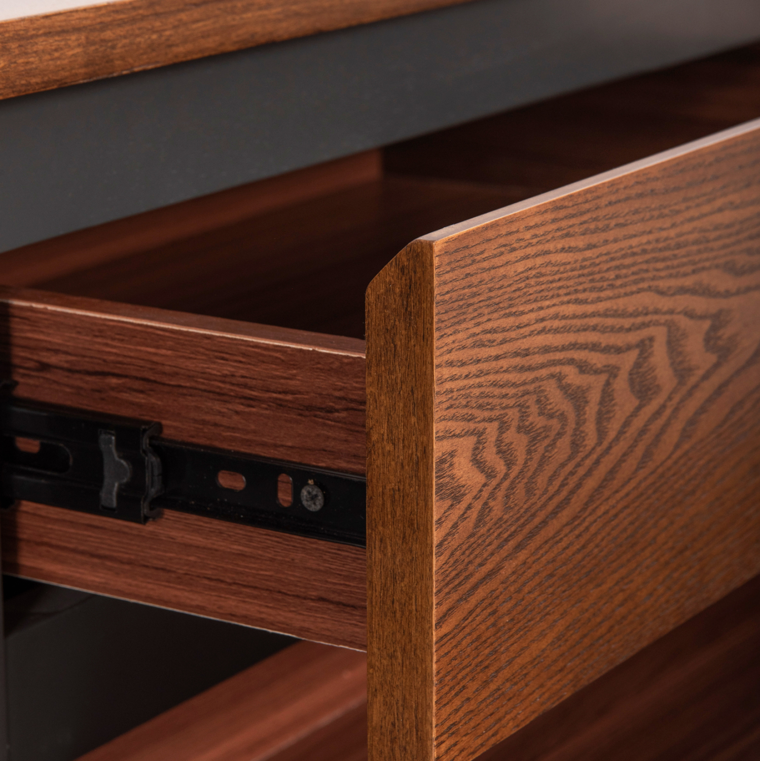 ΕΠΙΠΛΟ ΤΗΛΕΟΡΑΣΗΣ VEEN HM9741 MDF ΜΕ ΚΑΠΛΑΜΑ ΚΑΡΥΔΙΑΣ-ΚΑΡΥΔΙ&amp;ΣΚΟΥΡΟ ΓΚΡΙ 170x40x50Υ 6