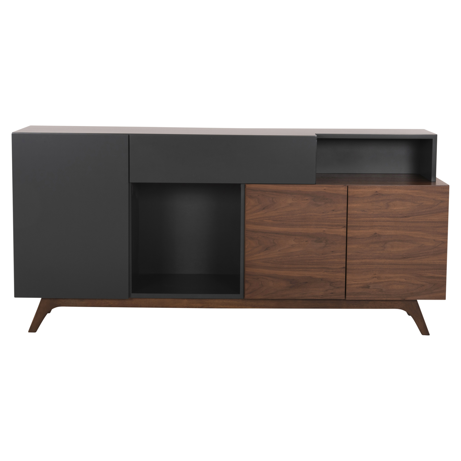ΜΠΟΥΦΕΣ PREDA HM9747 MDF ΜΕ ΚΑΡΥΔΙ &amp; ΣΚΟΥΡΟ ΓΚΡΙ ΚΑΠΛΑΜΑ 167x28-40x80Υεκ. 4