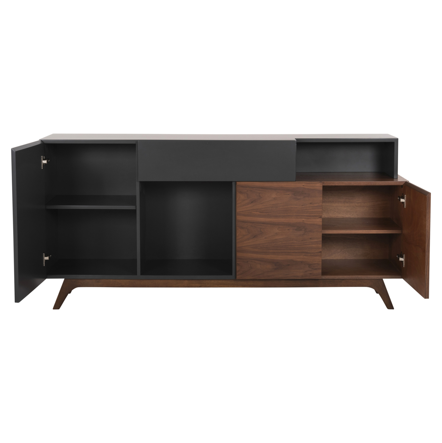 ΜΠΟΥΦΕΣ PREDA HM9747 MDF ΜΕ ΚΑΡΥΔΙ &amp; ΣΚΟΥΡΟ ΓΚΡΙ ΚΑΠΛΑΜΑ 167x28-40x80Υεκ. 5