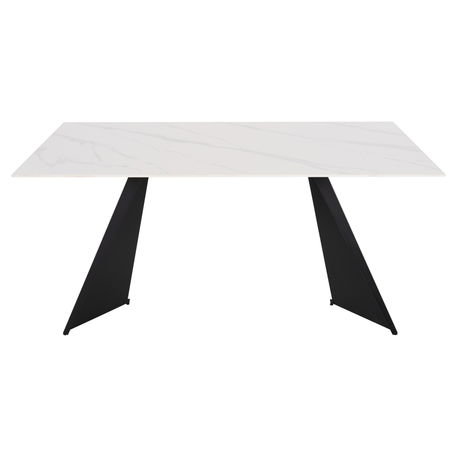 ΤΡΑΠΕΖΙ ΤΡΑΠΕΖΑΡΙΑΣ POSE HM9851.01 ΜΑΥΡΑ ΜΕΤΑΛ.ΠΟΔΙΑ-ΛΕΥΚΟ ΚΕΡΑΜΙΚΟ TOP 160x90x76Υεκ 3