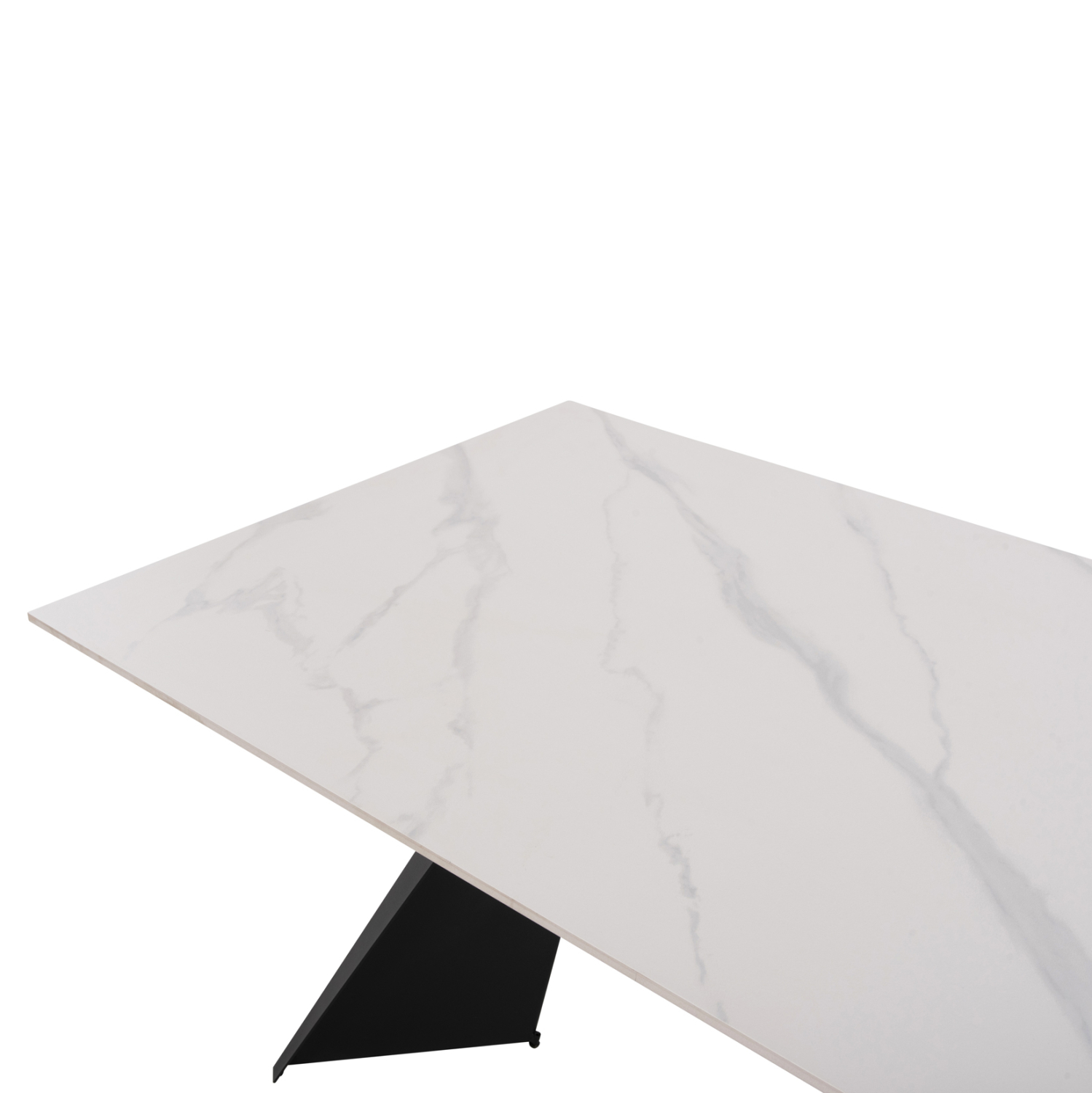 ΤΡΑΠΕΖΙ ΤΡΑΠΕΖΑΡΙΑΣ POSE HM9851.01 ΜΑΥΡΑ ΜΕΤΑΛ.ΠΟΔΙΑ-ΛΕΥΚΟ ΚΕΡΑΜΙΚΟ TOP 160x90x76Υεκ 6