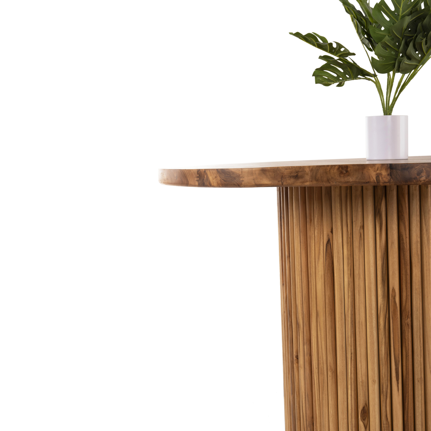 ΤΡΑΠΕΖΙ ΤΡΑΠΕΖΑΡΙΑΣ DREMA1 HM9895 ΜΑΣΙΦ ΞΥΛΟ ΤΕΑΚ Φ100X80Yεκ-3εκ.ΕΠΙΦΑΝΕΙΑ 5