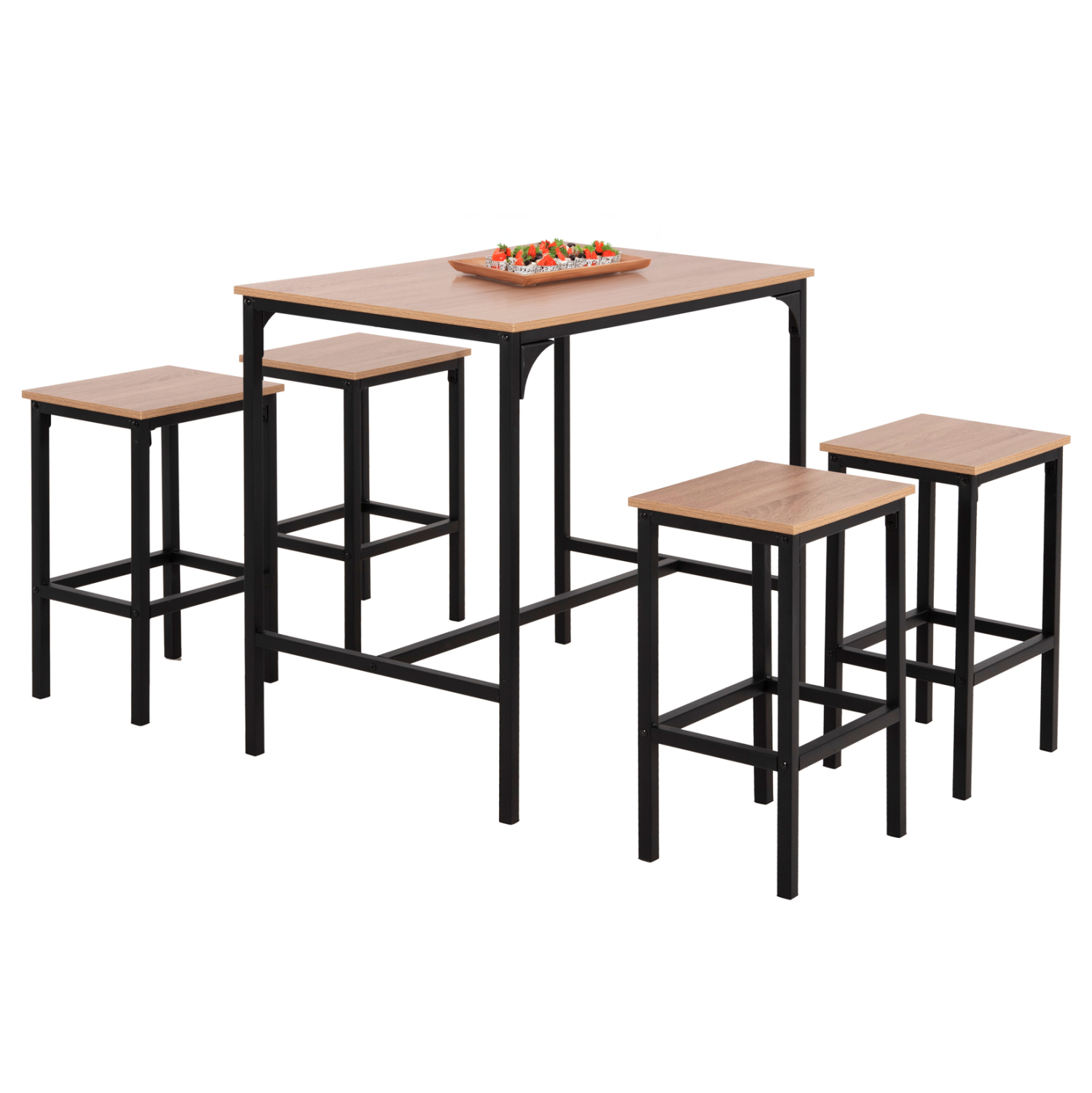 ΣΕΤ ΤΡΑΠΕΖΑΡΙΑ ΜΠΑΡ 5ΤΜΧ BOXY HM9882.01 ΜΑΥΡΟ ΜΕΤΑΛΛΟ-ΜΕΛΑΜΙΝΗ ΣΕ SONAMA 1