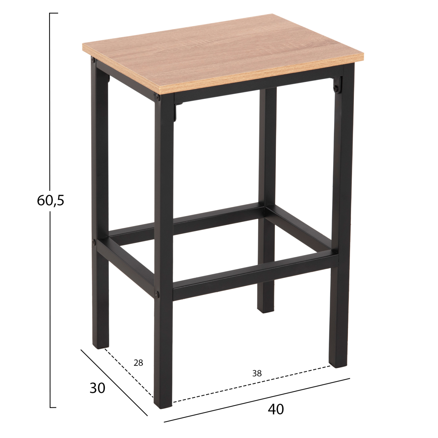 ΣΕΤ ΤΡΑΠΕΖΑΡΙΑ ΜΠΑΡ 5ΤΜΧ BOXY HM9882.01 ΜΑΥΡΟ ΜΕΤΑΛΛΟ-ΜΕΛΑΜΙΝΗ ΣΕ SONAMA 2