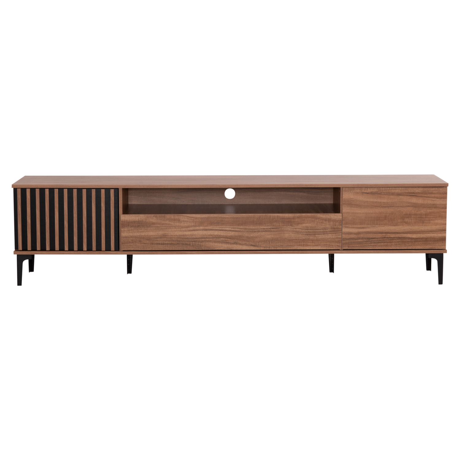 ΕΠΙΠΛΟ ΤΗΛΕΟΡΑΣΗΣ ΣΕΙΡΑ HARRY HM18008.01 ΜΕΛΑΜΙΝΗ ΦΥΣΙΚΟ ΞΥΛΟΥ-ΜΑΥΡΟ 200x40x47,5Υεκ. 3