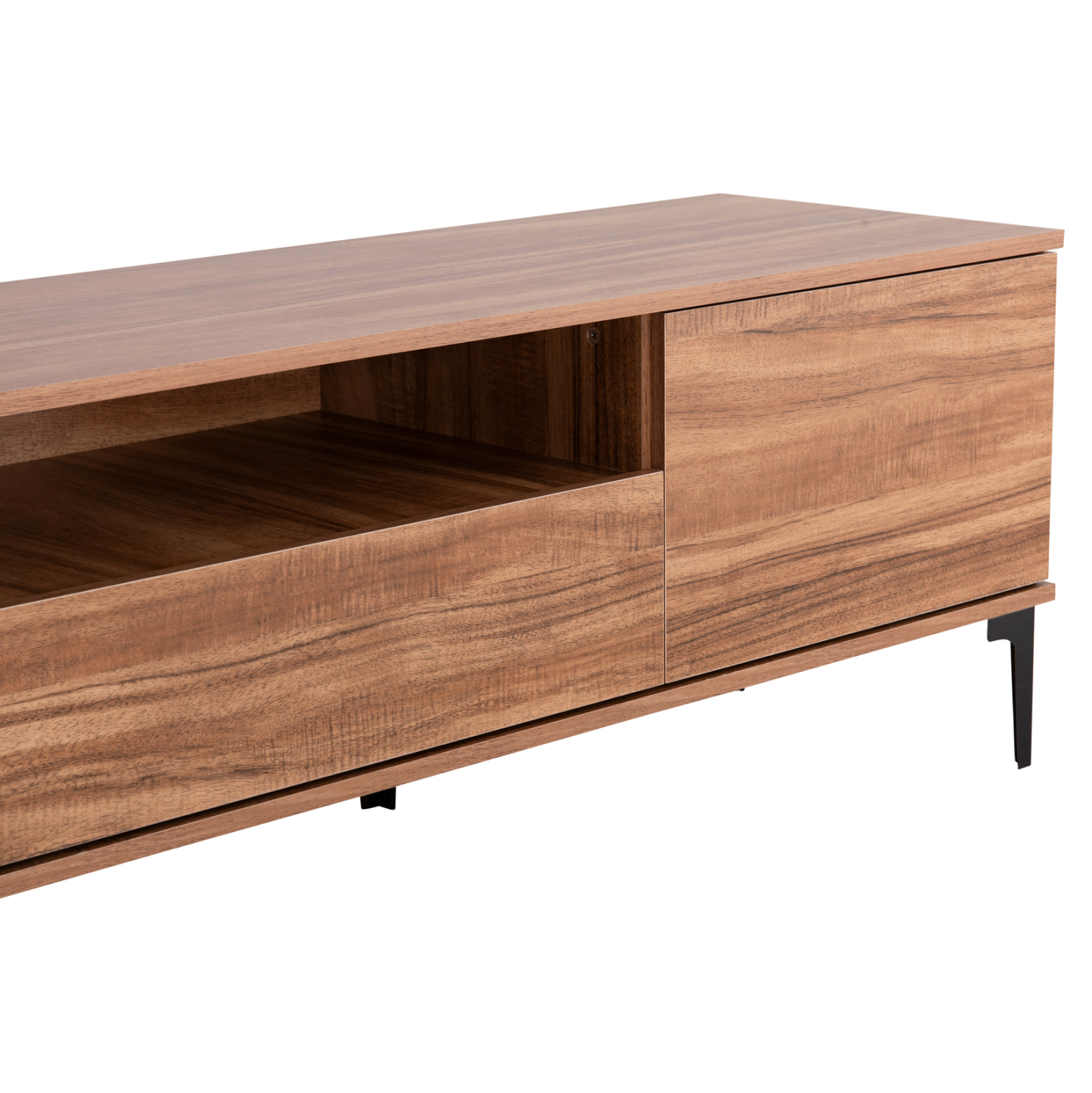 ΕΠΙΠΛΟ ΤΗΛΕΟΡΑΣΗΣ ΣΕΙΡΑ HARRY HM18008.01 ΜΕΛΑΜΙΝΗ ΦΥΣΙΚΟ ΞΥΛΟΥ-ΜΑΥΡΟ 200x40x47,5Υεκ. 7