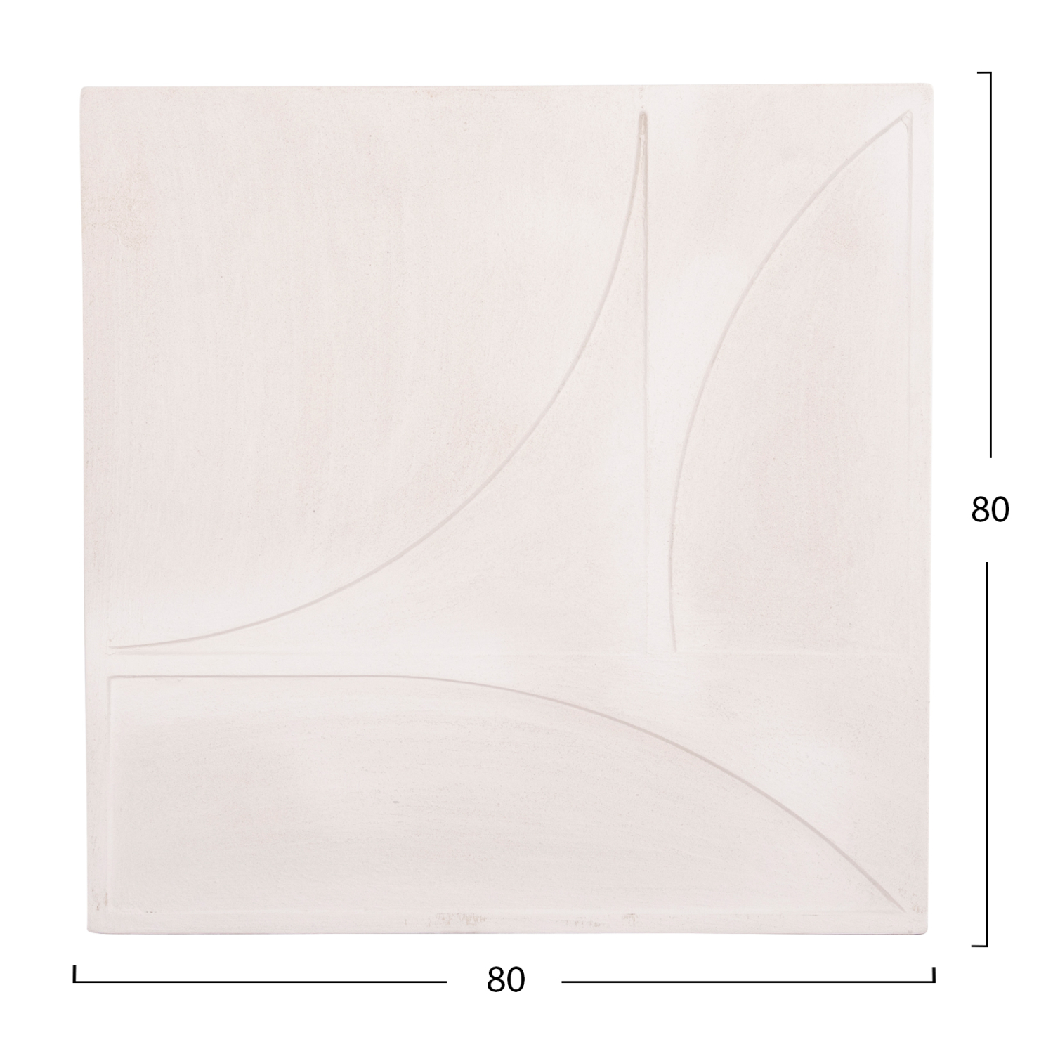 ΠΙΝΑΚΑΣ ΤΕΤΡΑΓΩΝΟΣ ΣΕΙΡΑ SANTORINI HM4507 MDF ΣΕ ΥΠΟΛΕΥΚΟ ΧΡΩΜΑ 80x4(πάχος)x80Υεκ. 2