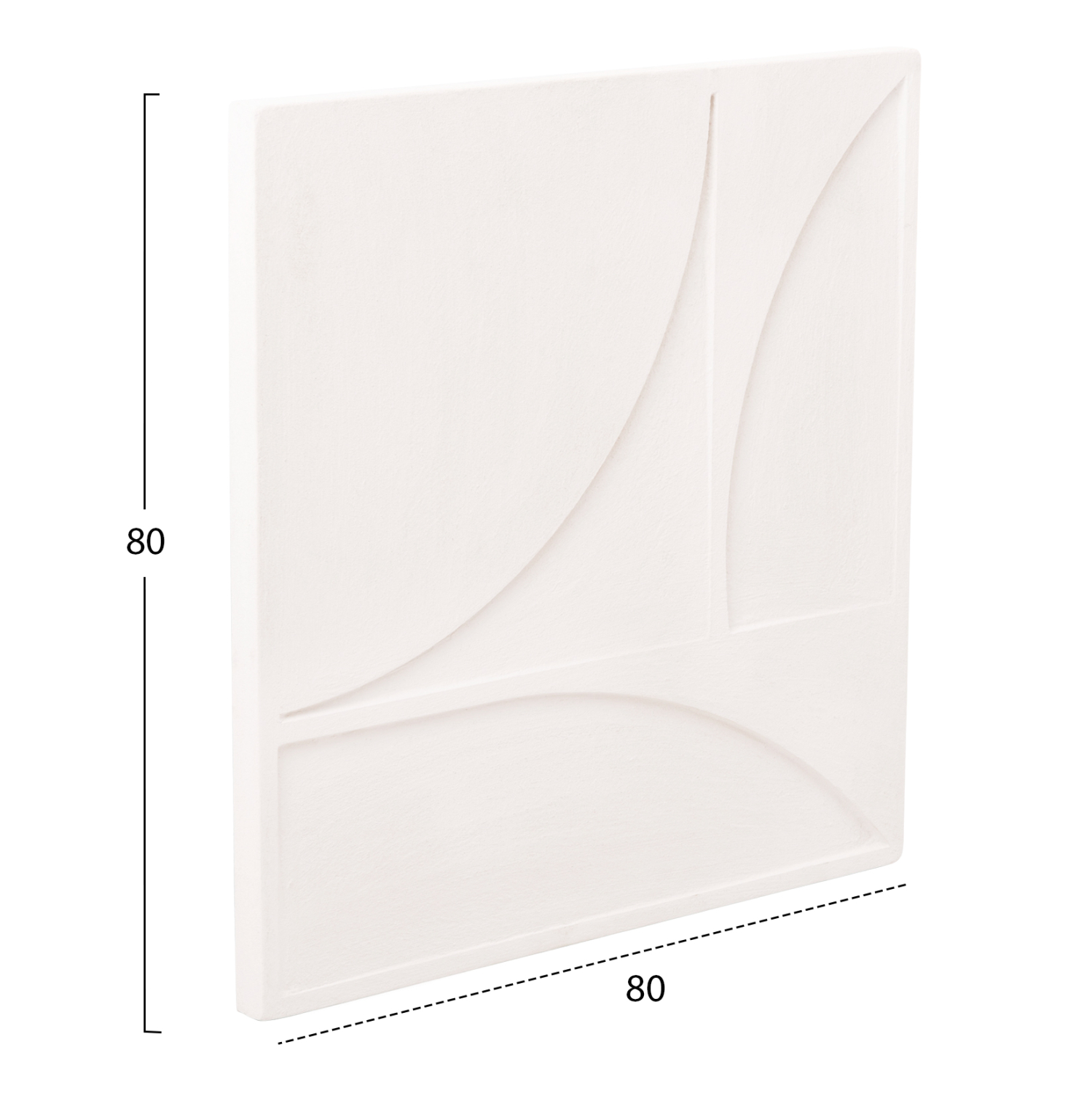 ΠΙΝΑΚΑΣ ΤΕΤΡΑΓΩΝΟΣ ΣΕΙΡΑ SANTORINI HM4508 MDF ΣΕ ΥΠΟΛΕΥΚΟ ΧΡΩΜΑ 80x4(πάχος)x80Υεκ. 3