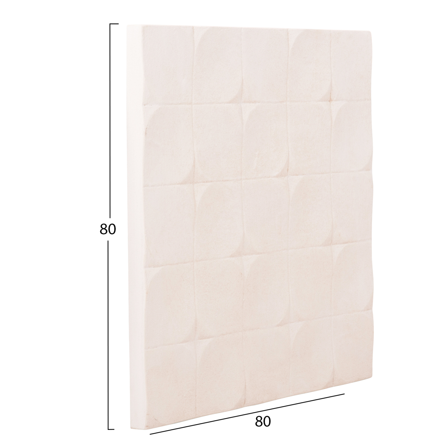 ΠΙΝΑΚΑΣ ΤΕΤΡΑΓΩΝΟΣ ΣΕΙΡΑ SANTORINI HM4516 MDF ΣΕ ΥΠΟΛΕΥΚΟ ΧΡΩΜΑ 80x4,5(πάχος)x80Υεκ. 2