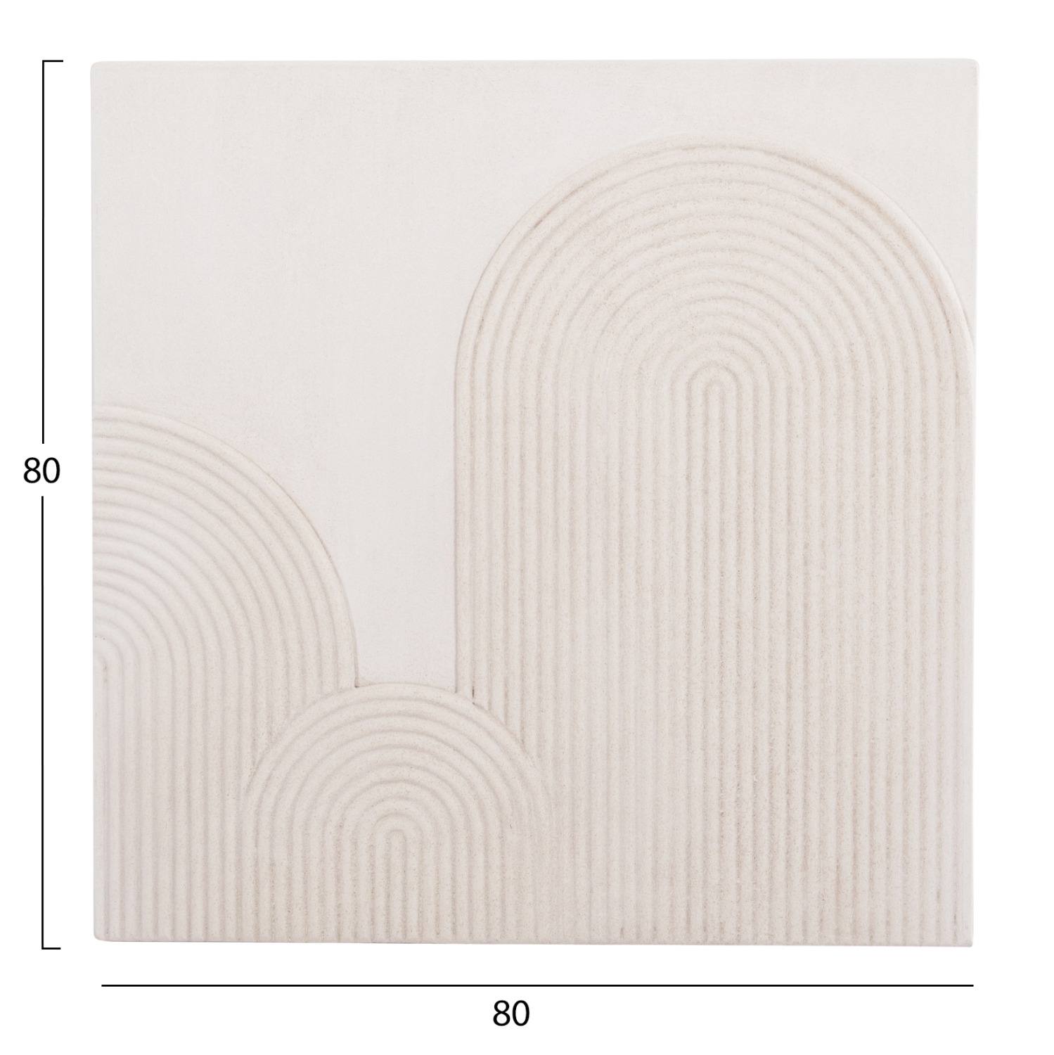 ΠΙΝΑΚΑΣ ΤΕΤΡΑΓΩΝΟΣ ΣΕΙΡΑ SANTORINI HM4517 MDF ΣΕ ΥΠΟΛΕΥΚΟ ΧΡΩΜΑ 80x4,5(πάχος)x80Υεκ. 2