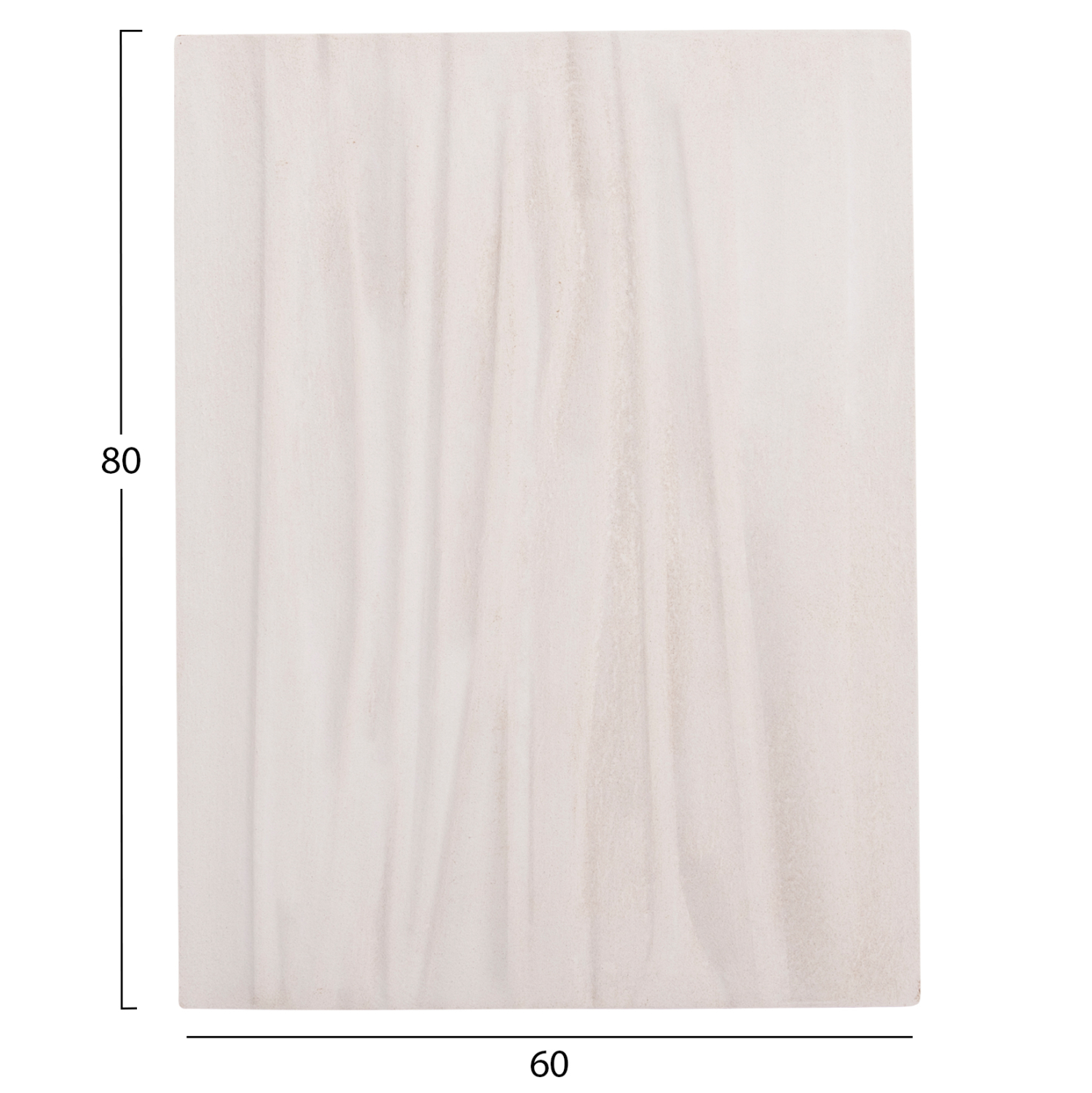 ΠΙΝΑΚΑΣ ΟΡΘΟΓΩΝΙΟΣ ΣΕΙΡΑ SANTORINI HM4518 MDF ΣΕ ΥΠΟΛΕΥΚΟ ΧΡΩΜΑ 60x4(πάχος)x80Υεκ. 2