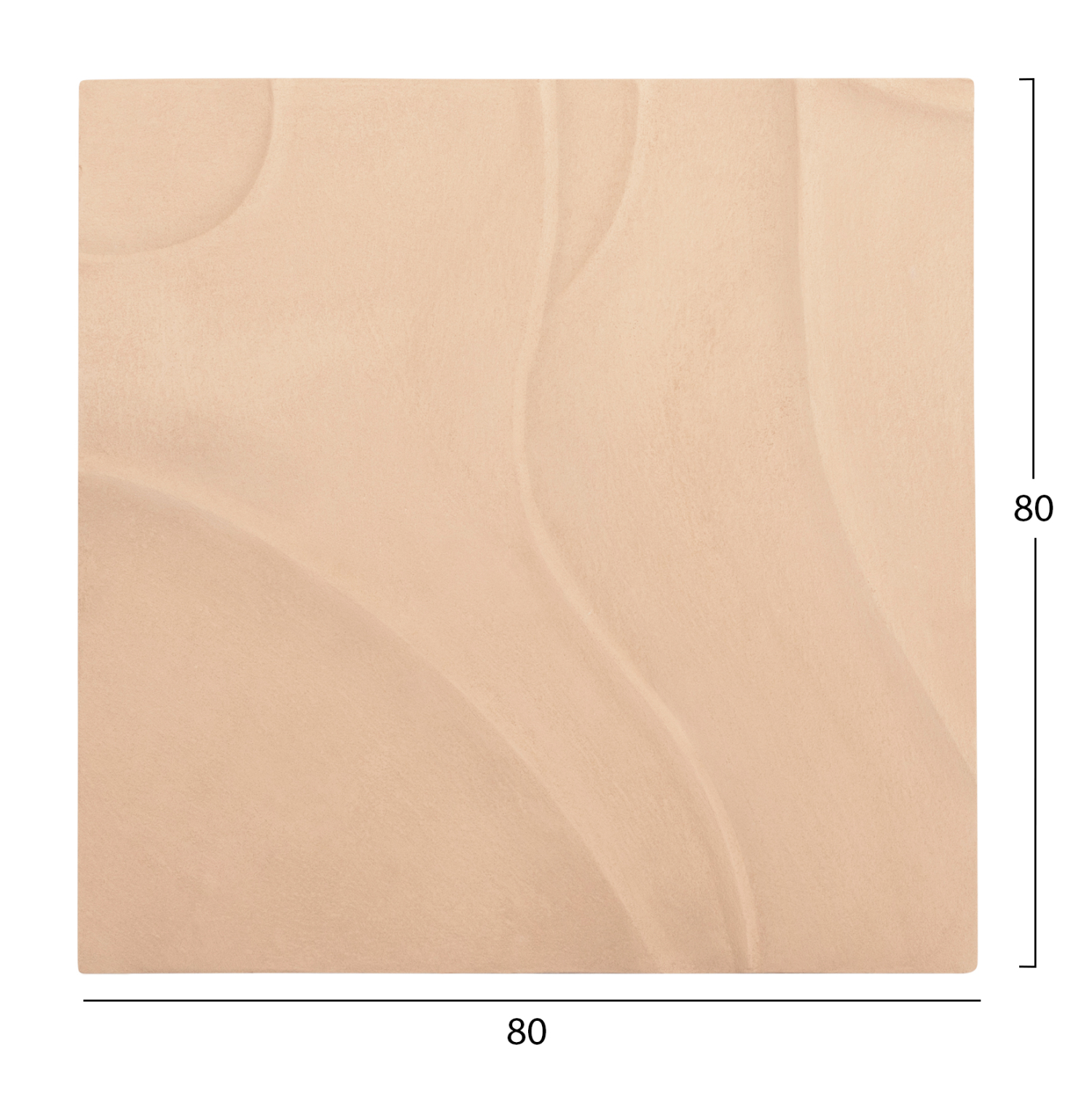 ΠΙΝΑΚΑΣ ΤΕΤΡΑΓΩΝΟΣ ΣΕΙΡΑ SANTORINI HM4520 MDF ΣΕ ΜΠΕΖ ΧΡΩΜΑ 80x4(πάχος)x80Υεκ. 2