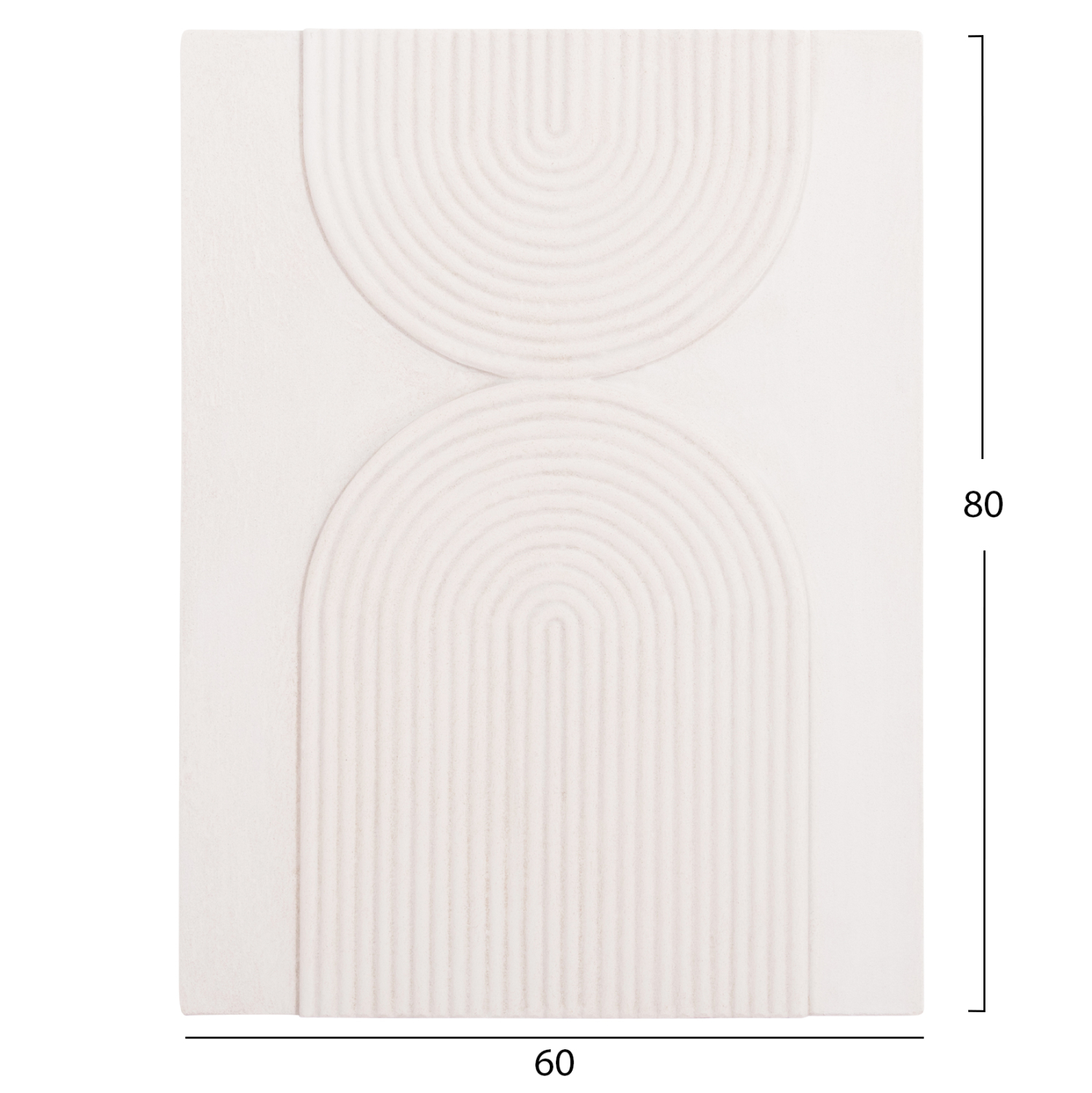 ΠΙΝΑΚΑΣ ΟΡΘΟΓΩΝΙΟΣ ΣΕΙΡΑ SANTORINI HM4523 MDF ΣΕ ΥΠΟΛΕΥΚΟ ΧΡΩΜΑ 60x4(πάχος)x80Υεκ. 2