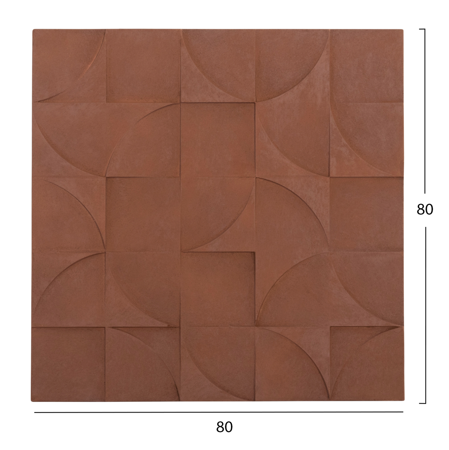 ΠΙΝΑΚΑΣ ΤΕΤΡΑΓΩΝΟΣ ΣΕΙΡΑ SANTORINI HM4524 MDF ΣΕ ΚΑΦΕ ΧΡΩΜΑ 80x5(πάχος)x80Υεκ. 2
