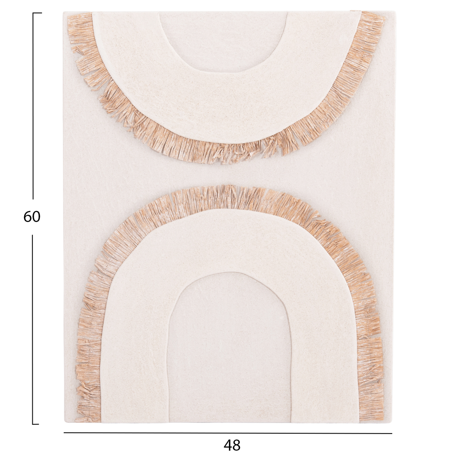 ΠΙΝΑΚΑΣ ΟΡΘΟΓΩΝΙΟΣ ΣΕΙΡΑ SANTORINI HM4535 MDF ΥΠΟΛΕΥΚΟ ΧΡΩΜΑ-ΔΙΑΚΟΣΜΗΣΗ ΜΠΕΖ 48x4,5(πάχος)x60Υεκ. 2