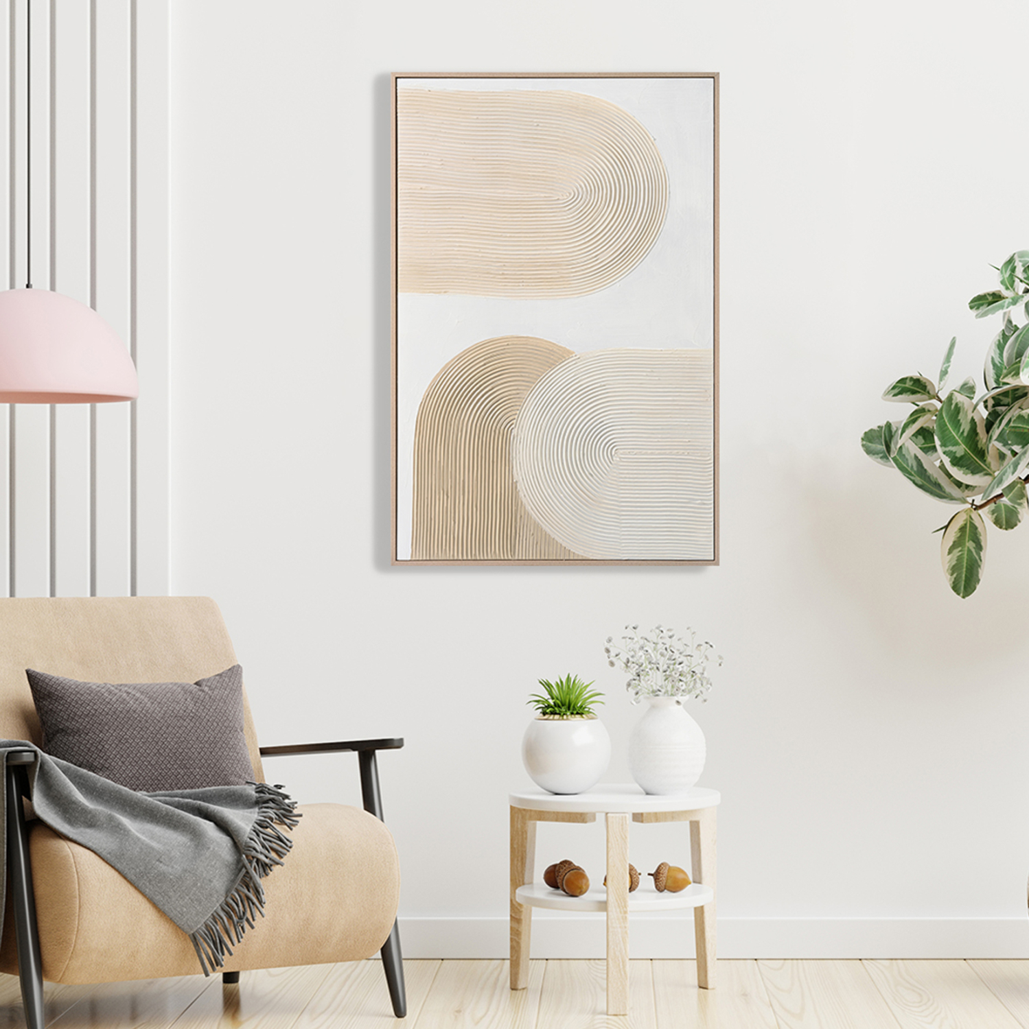 ΠΙΝΑΚΑΣ TOIXOY HM4536 ΜΕ ΚΟΡΝΙΖΑ ΜΠΕΖ-ΚΑΜΒΑΣ ΛΕΥΚΟΣ ΧΕΙΡΟΠΟΙΗΤΟΣ 80x3,5x120Υεκ. 3