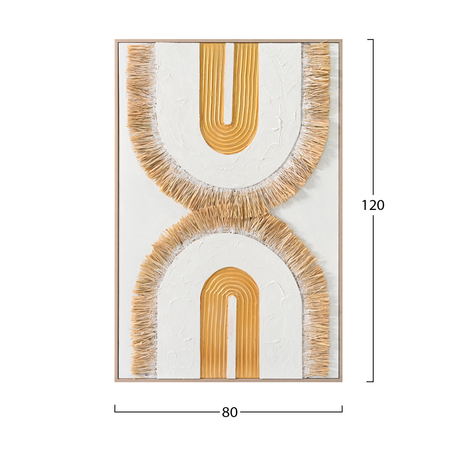 ΠΙΝΑΚΑΣ 3D HM4537.01 ΜΕ ΚΟΡΝΙΖΑ ΜΠΕΖ-ΚΑΜΒΑΣ ΛΕΥΚΟΣ-ΧΕΙΡΟΠΟΙΗΤΟΣ 80x3,5x120Υεκ. 2