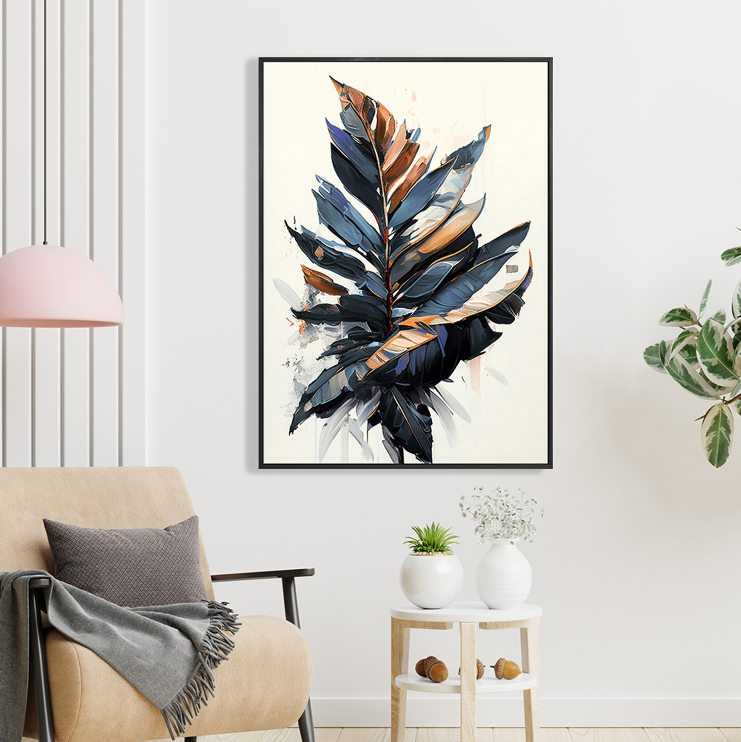 ΠΙΝΑΚΑΣ TOIXOY TROPICO HM4547.01 ΚΟΡΝΙΖΑ ΜΑΥΡΗ-ΚΑΜΒΑΣ ΕΚΤΥΠΩΣΗ 52,5x2,8x72,5Υεκ. 3