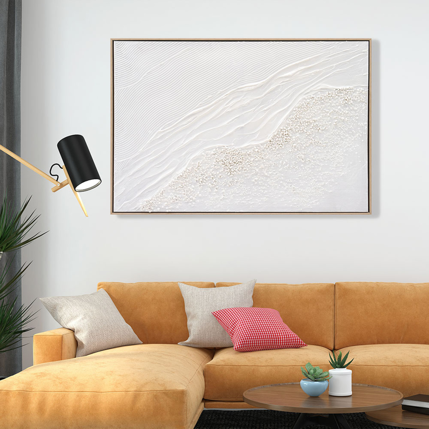 ΠΙΝΑΚΑΣ TOIXOY SEDIMENT HM4555 ΜΕ ΚΟΡΝΙΖΑ ΜΠΕΖ-ΚΑΜΒΑΣ ΣΕ ΛΕΥΚΕΣ ΑΠΟΧΡΩΣΕΙΣ 92x4,5x62Υεκ. 3