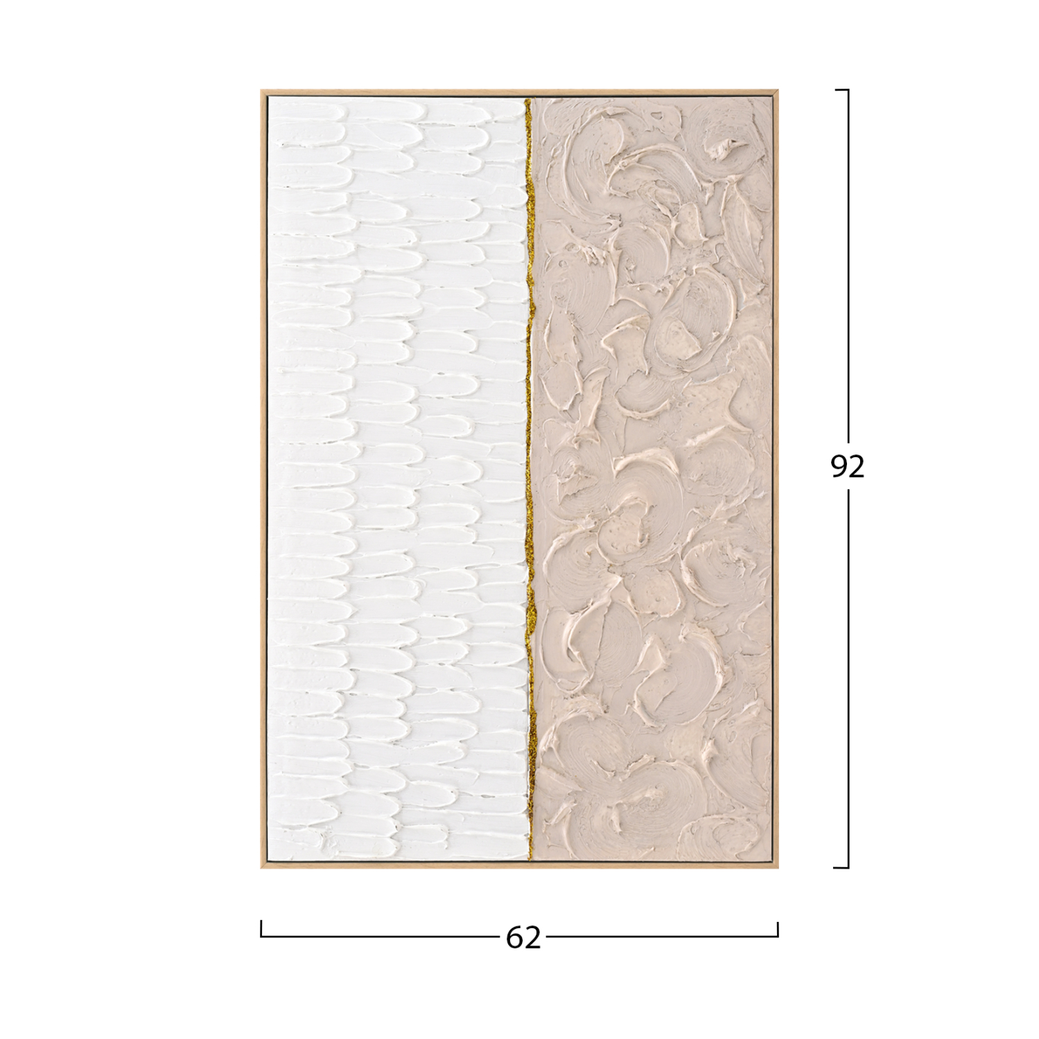 ΠΙΝΑΚΑΣ TOIXOY SHON HM4558 ΜΕ ΚΟΡΝΙΖΑ ΜΠΕΖ-ΚΑΜΒΑΣ ΣΕ ΛΕΥΚΟ-ΜΠΕΖ 62x4,5x92Υεκ. 2