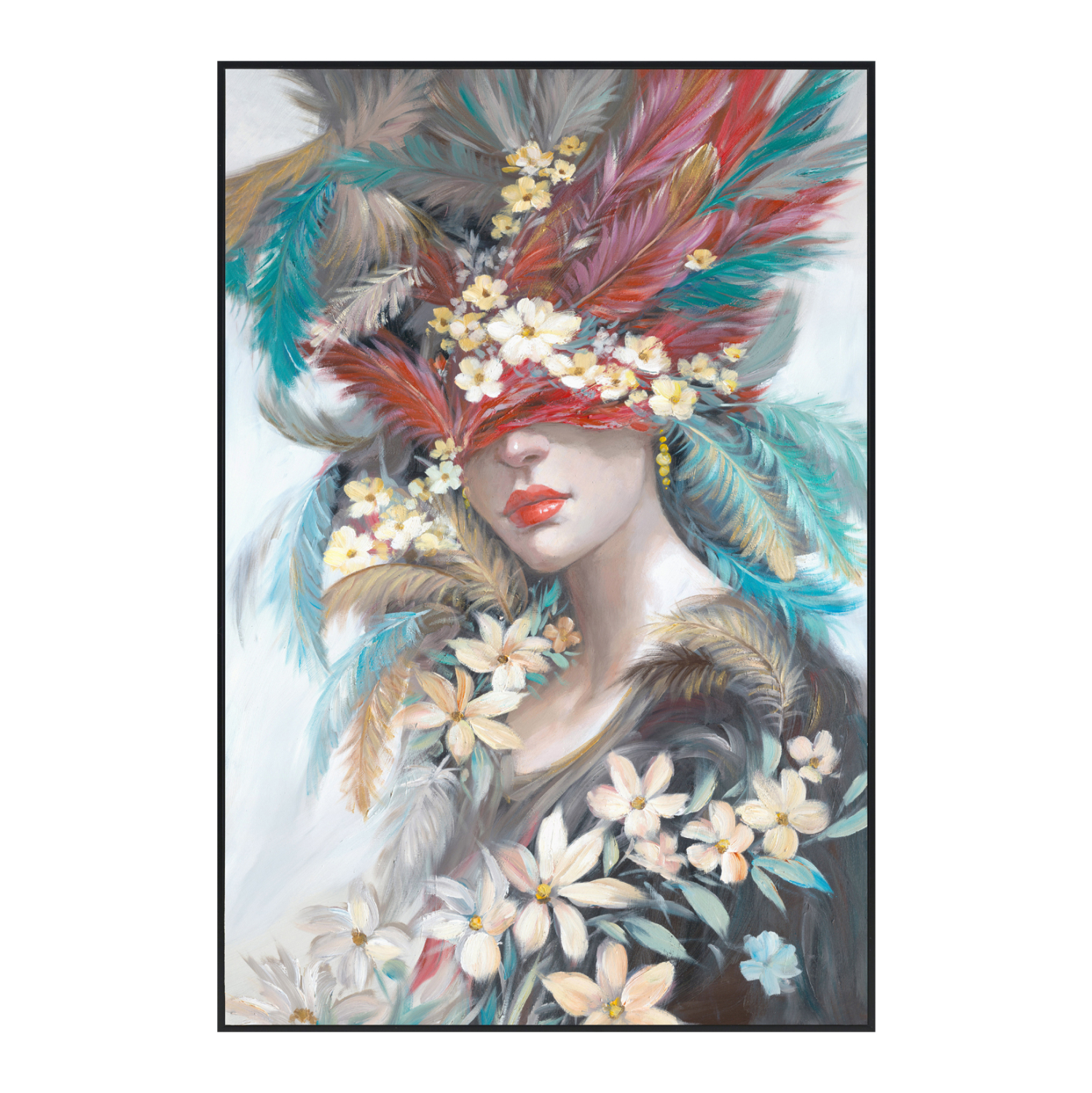 ΠΙΝΑΚΑΣ TOIXOY ONNANOKO HM4564 ΜΕ ΚΟΡΝΙΖΑ ΜΑΥΡΗ-ΚΑΜΒΑΣ ΕΚΤΥΠΩΣΗ ΓΥΝΑΙΚΕΙΟ ΠΡΟΣΩΠΟ 82x4,5x122Υεκ. 1