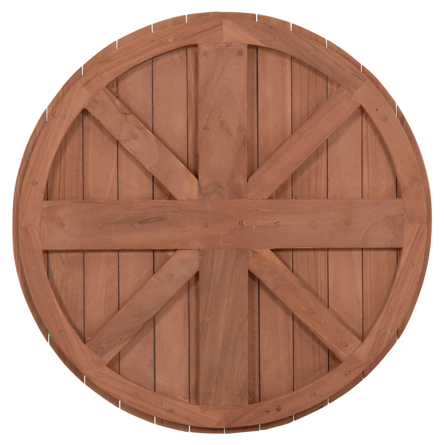 ΕΠΙΦΑΝΕΙΑ ΤΡΑΠΕΖΙΟΥ ΣΤΡΟΓΓΥΛΗ HM18132 ΞΥΛΟ TEAK--ΦΥΣΙΚΟ Φ60x4(πάχος)εκ. 7