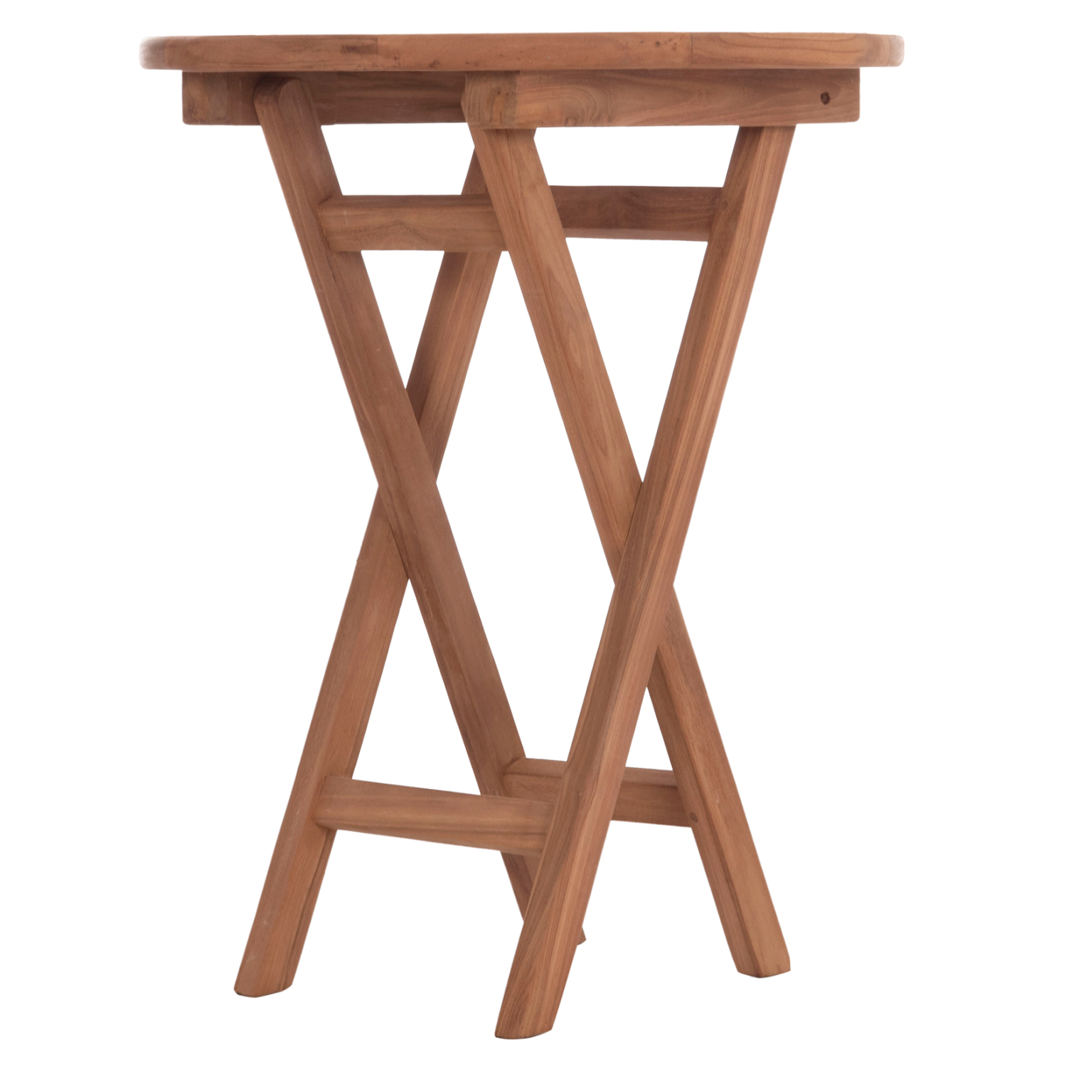 ΤΡΑΠΕΖΙ ΣΚΗΝΟΘΕΤΗ ΣΤΡΟΓΓΥΛΟ ERIS HM18119 ΞΥΛΟ TEAK--ΦΥΣΙΚΟ Φ60x75Υεκ. 4