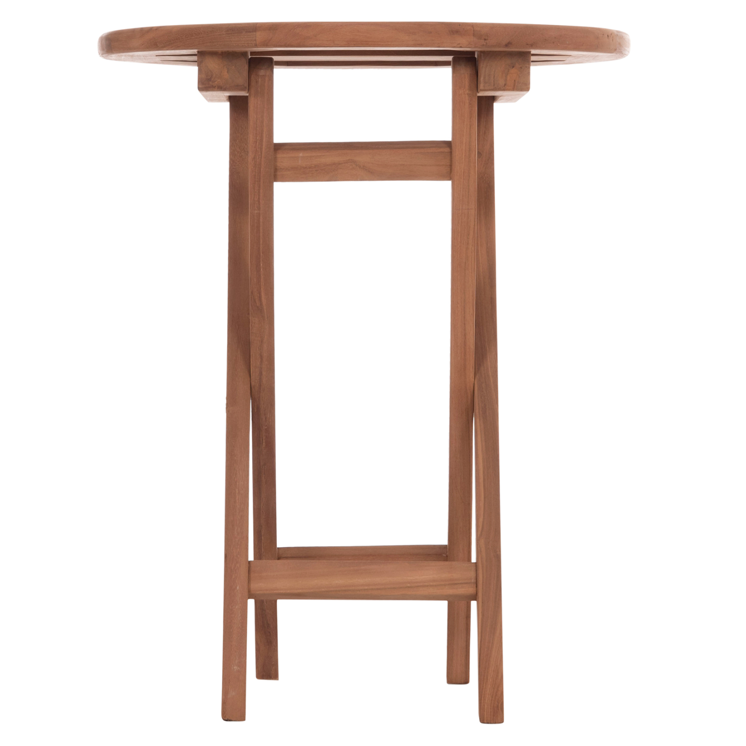 ΤΡΑΠΕΖΙ ΣΚΗΝΟΘΕΤΗ ΣΤΡΟΓΓΥΛΟ ERIS HM18119 ΞΥΛΟ TEAK--ΦΥΣΙΚΟ Φ60x75Υεκ. 5