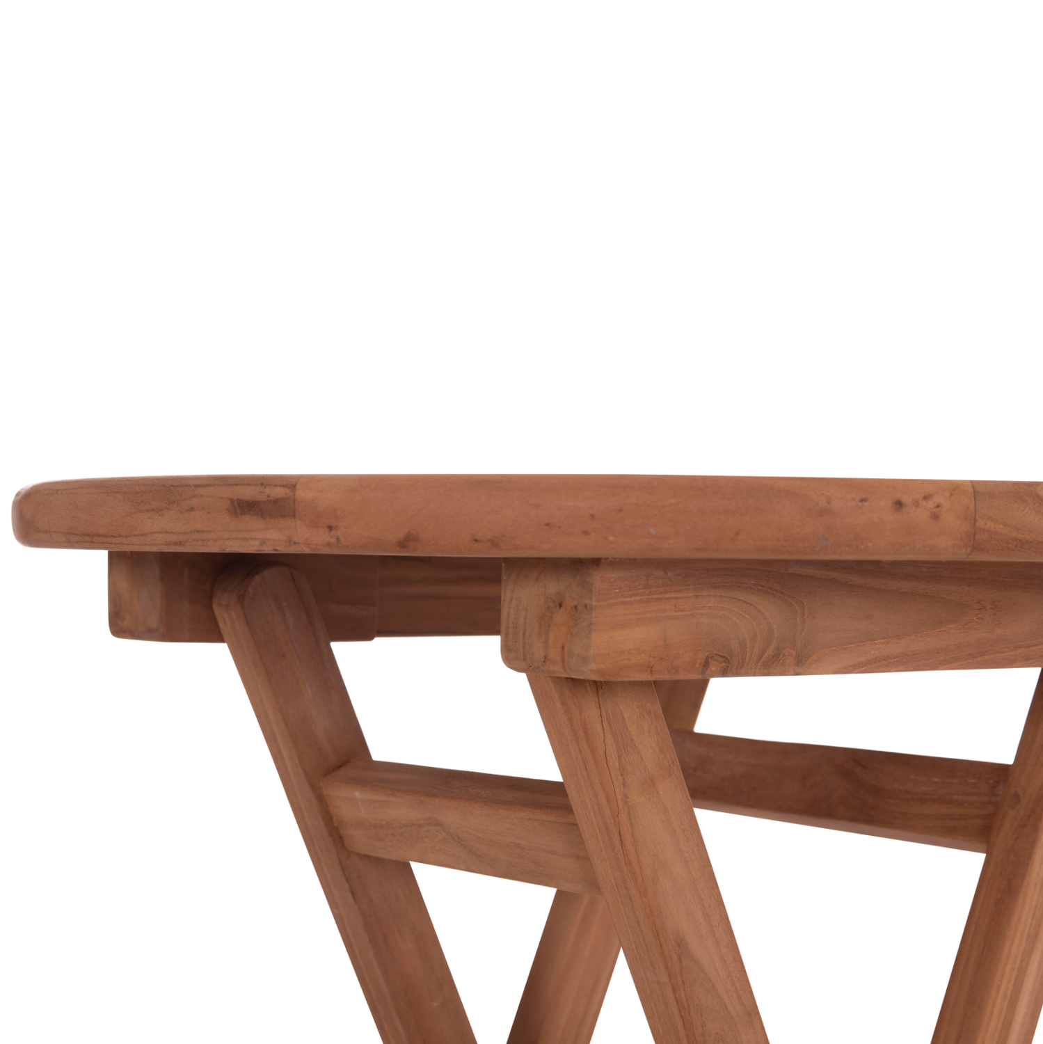 ΤΡΑΠΕΖΙ ΣΚΗΝΟΘΕΤΗ ΣΤΡΟΓΓΥΛΟ ERIS HM18119 ΞΥΛΟ TEAK--ΦΥΣΙΚΟ Φ60x75Υεκ. 9