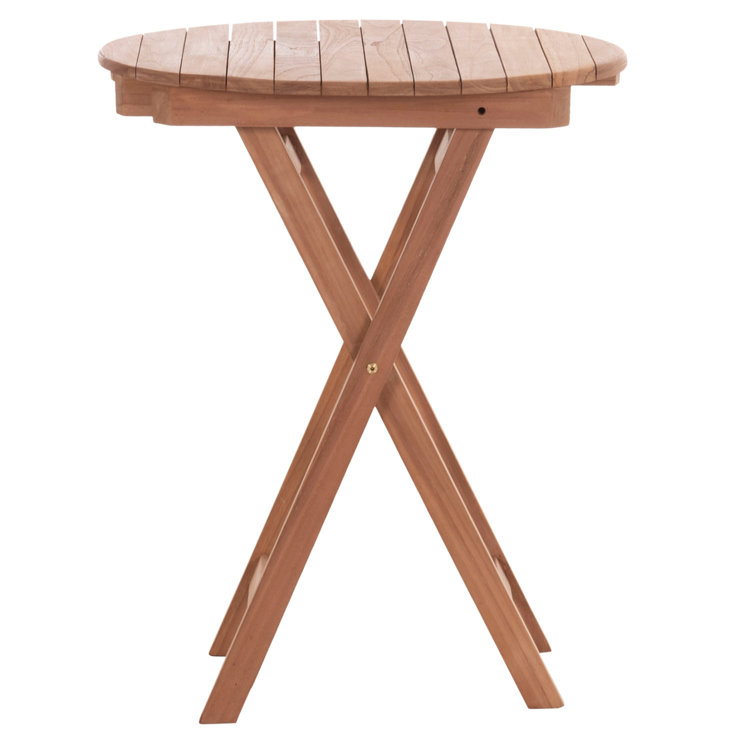 ΤΡΑΠΕΖΙ ΣΚΗΝΟΘΕΤΗ ΣΤΡΟΓΓΥΛΟ HEIDEL HM18120 ΞΥΛΟ TEAK--ΦΥΣΙΚΟ Φ60x75Υεκ. 3