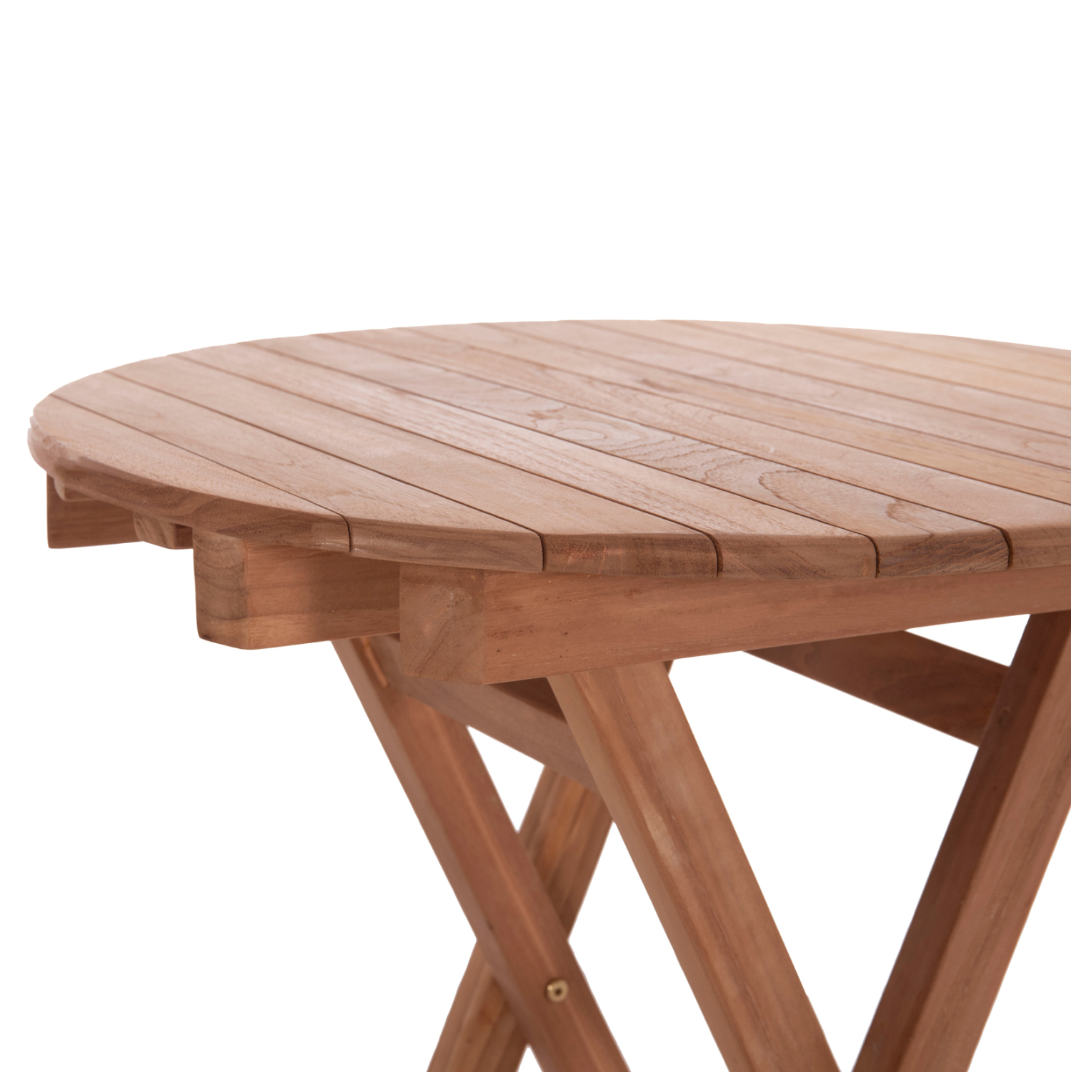 ΤΡΑΠΕΖΙ ΣΚΗΝΟΘΕΤΗ ΣΤΡΟΓΓΥΛΟ HEIDEL HM18120 ΞΥΛΟ TEAK--ΦΥΣΙΚΟ Φ60x75Υεκ. 8