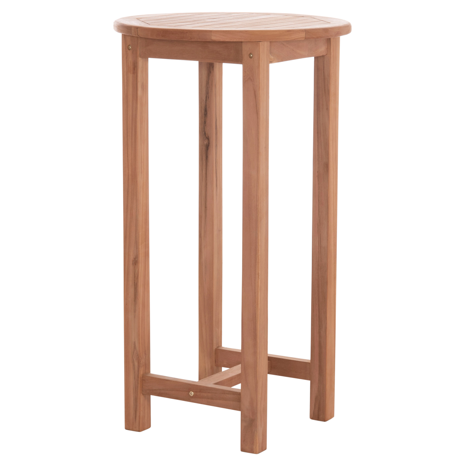 ΤΡΑΠΕΖΙ/ΣΤΑΝΤ ΜΠΑΡ ΣΤΡΟΓΓΥΛΟ PRESSCOT HM18114 ΞΥΛΟ TEAK--ΦΥΣΙΚΟ Φ60x105Υεκ. 4