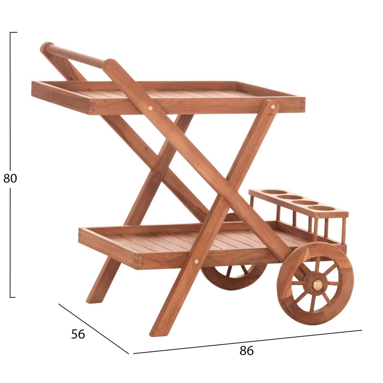 ΔΙΣΚΟΣ ΣΕΡΒΙΡΙΣΜΑΤΟΣ ΣΕ ΤΡΟΛΕΥ ALFRED HM4579 ΞΥΛΟ TEAK--ΦΥΣΙΚΟ 86x56x80Υεκ. 2