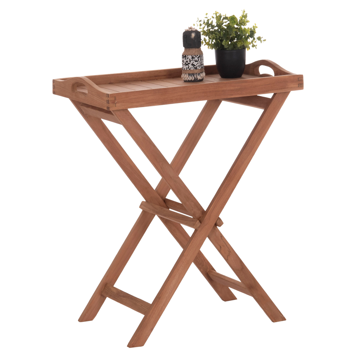 ΔΙΣΚΟΣ ΣΕΡΒΙΡΙΣΜΑΤΟΣ ΣΕ ΠΤΥΣΣΟΜΕΝΗ ΒΑΣΗ BARNABY HM4580 ΞΥΛΟ TEAK--ΦΥΣΙΚΟ 63x40x77Υεκ 1