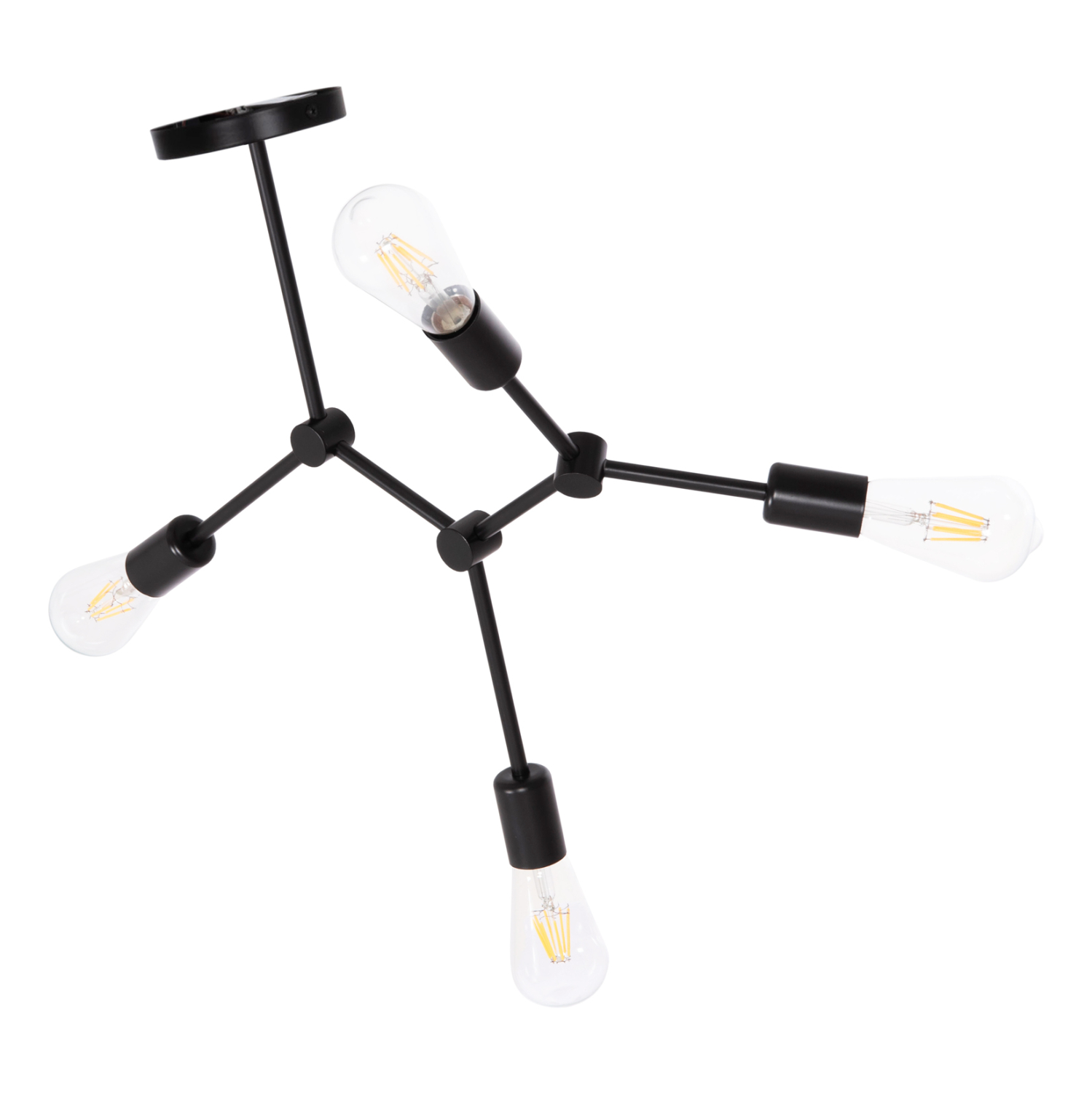 ΦΩΤΙΣΤΙΚΟ ΟΡΟΦΗΣ 4-ΦΩΤΟ LIGHTY HM7405.11 ΜΕΤΑΛΛΟ ΣΕ ΜΑΥΡΟ 57x5x52Υεκ. 1