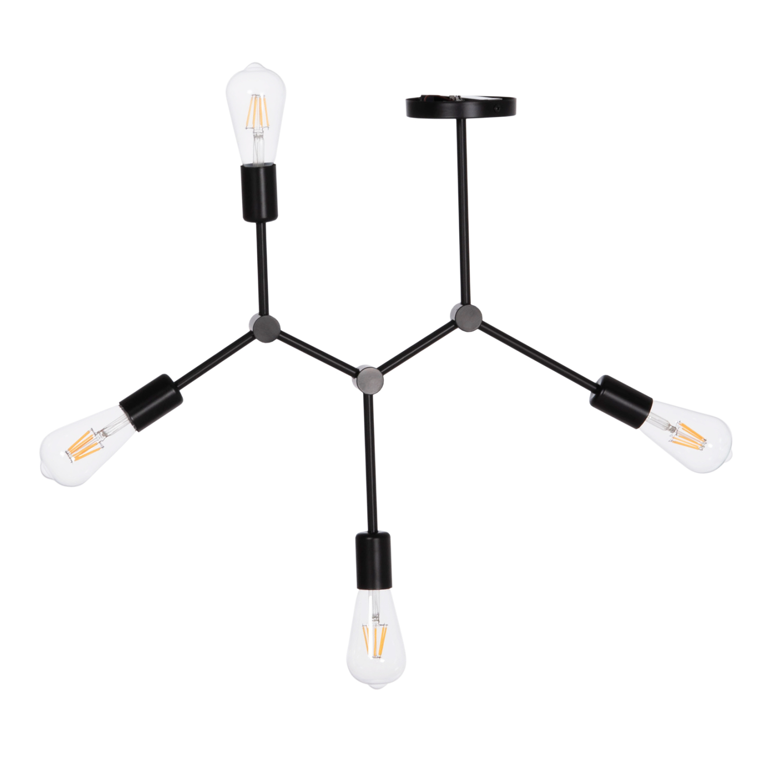 ΦΩΤΙΣΤΙΚΟ ΟΡΟΦΗΣ 4-ΦΩΤΟ LIGHTY HM7405.11 ΜΕΤΑΛΛΟ ΣΕ ΜΑΥΡΟ 57x5x52Υεκ. 3