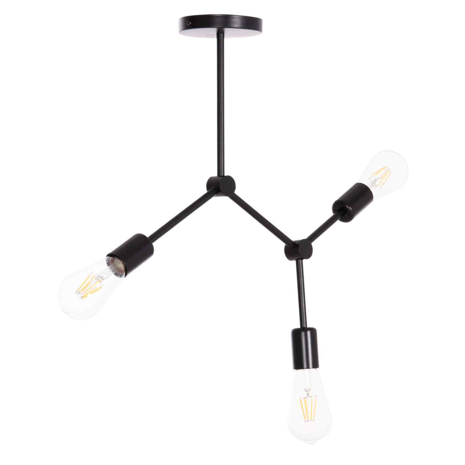 ΦΩΤΙΣΤΙΚΟ ΟΡΟΦΗΣ 3-ΦΩΤΟ LIGHTY HM7404.11 ΜΕΤΑΛΛΟ ΣΕ ΜΑΥΡΟ 52x5x48Υεκ. 1