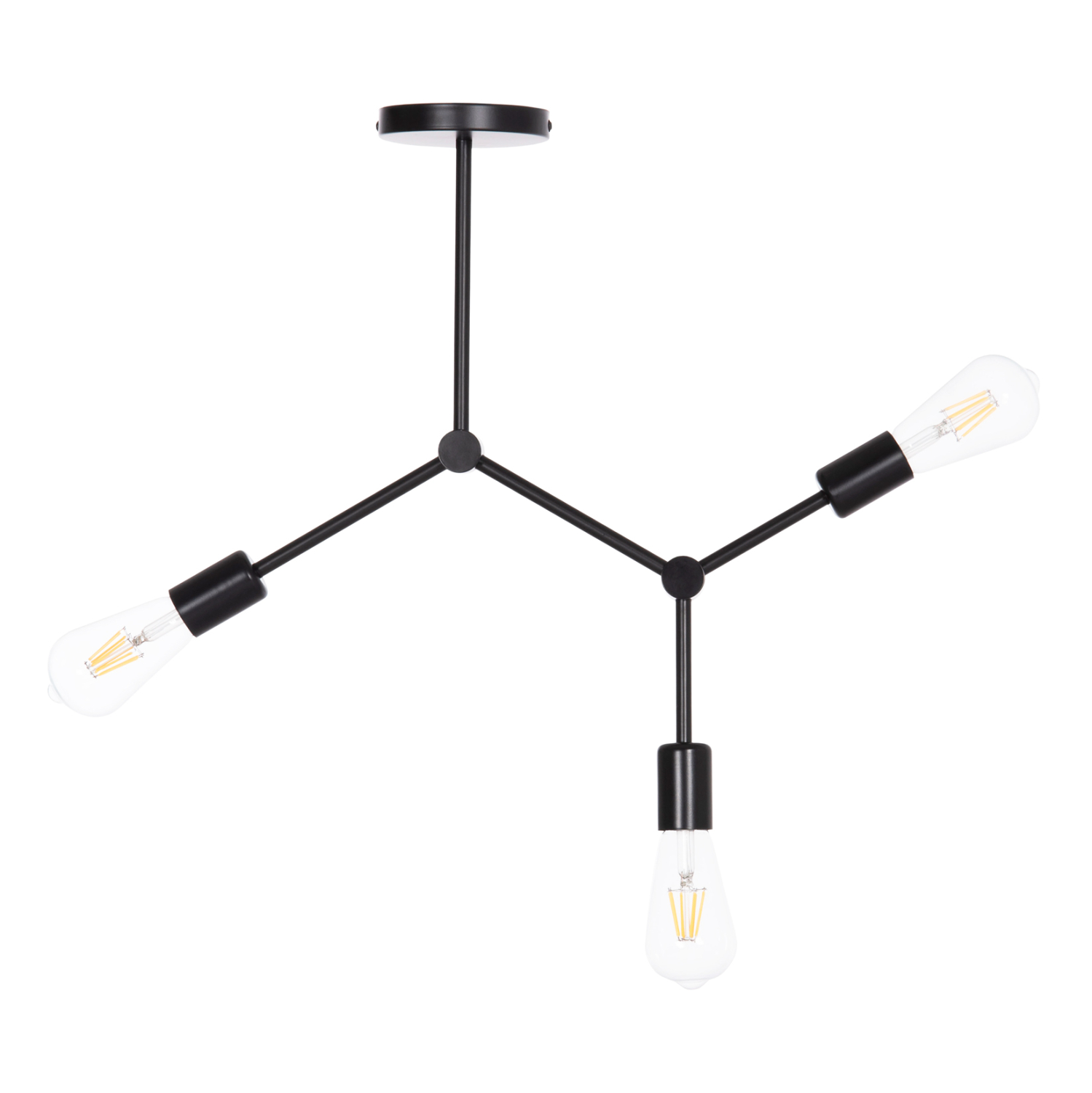 ΦΩΤΙΣΤΙΚΟ ΟΡΟΦΗΣ 3-ΦΩΤΟ LIGHTY HM7404.11 ΜΕΤΑΛΛΟ ΣΕ ΜΑΥΡΟ 52x5x48Υεκ. 3