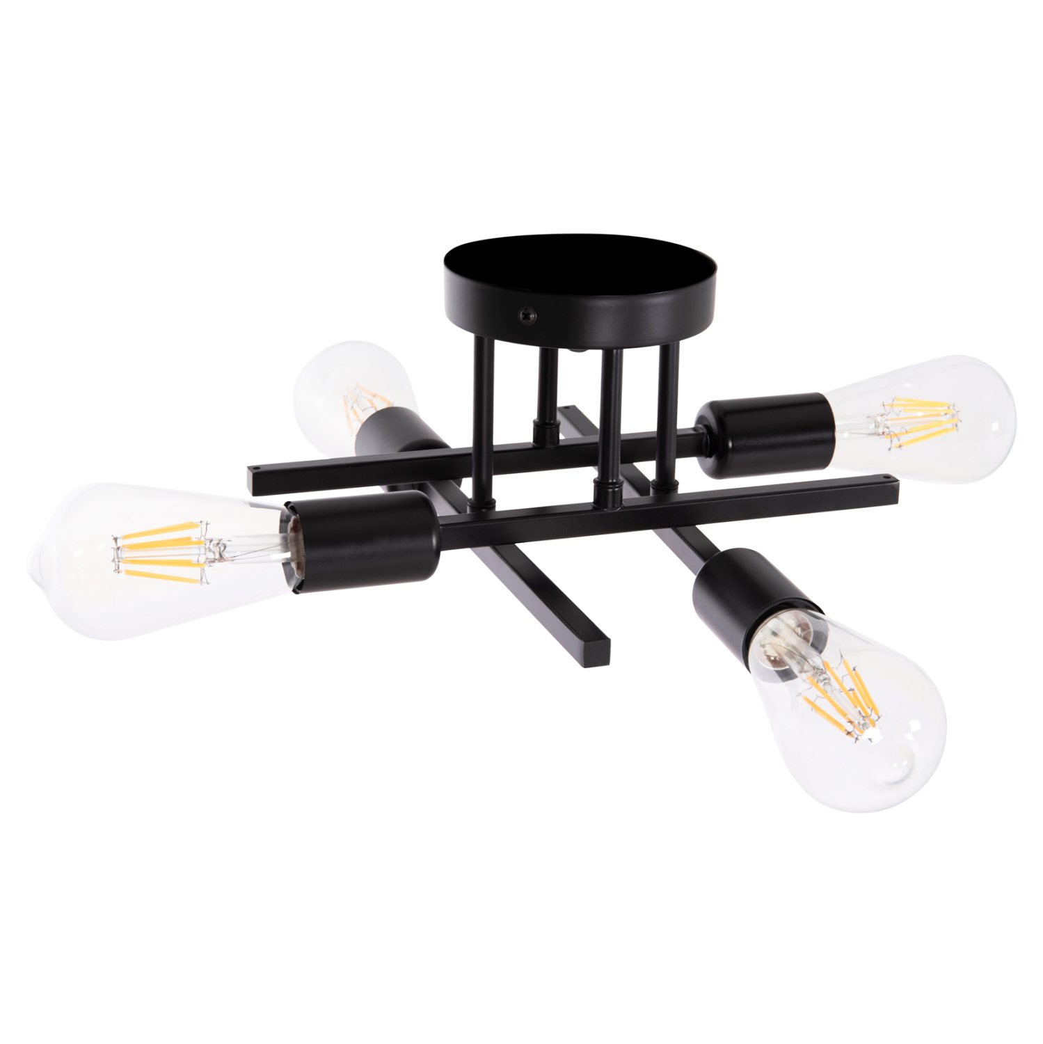 ΦΩΤΙΣΤΙΚΟ ΟΡΟΦΗΣ ΠΟΛΥΦΩΤΟ LIGHTY HM7428.11 ΜΕΤΑΛΛΟ ΣΕ ΜΑΥΡΟ 28x28x15Υεκ. 1