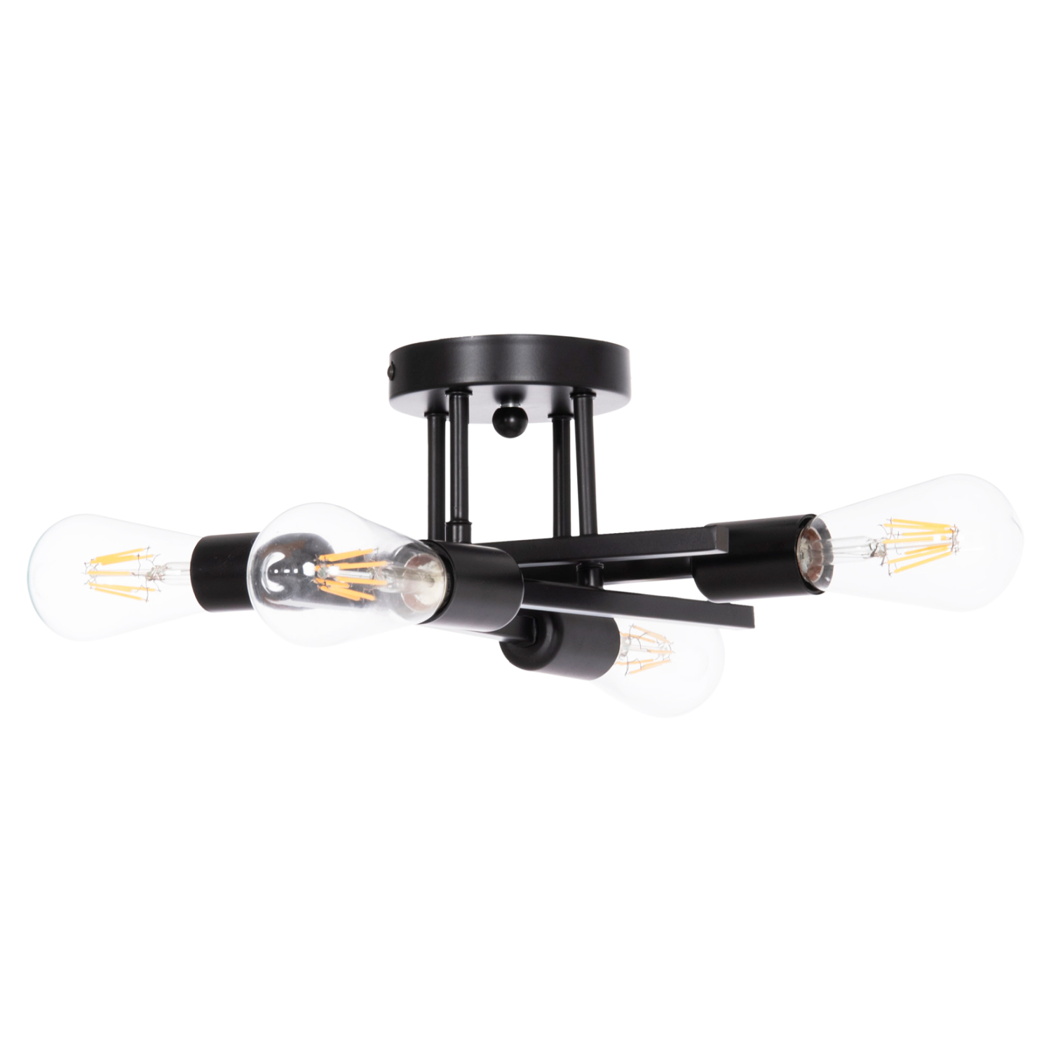 ΦΩΤΙΣΤΙΚΟ ΟΡΟΦΗΣ ΠΟΛΥΦΩΤΟ LIGHTY HM7428.11 ΜΕΤΑΛΛΟ ΣΕ ΜΑΥΡΟ 28x28x15Υεκ. 4